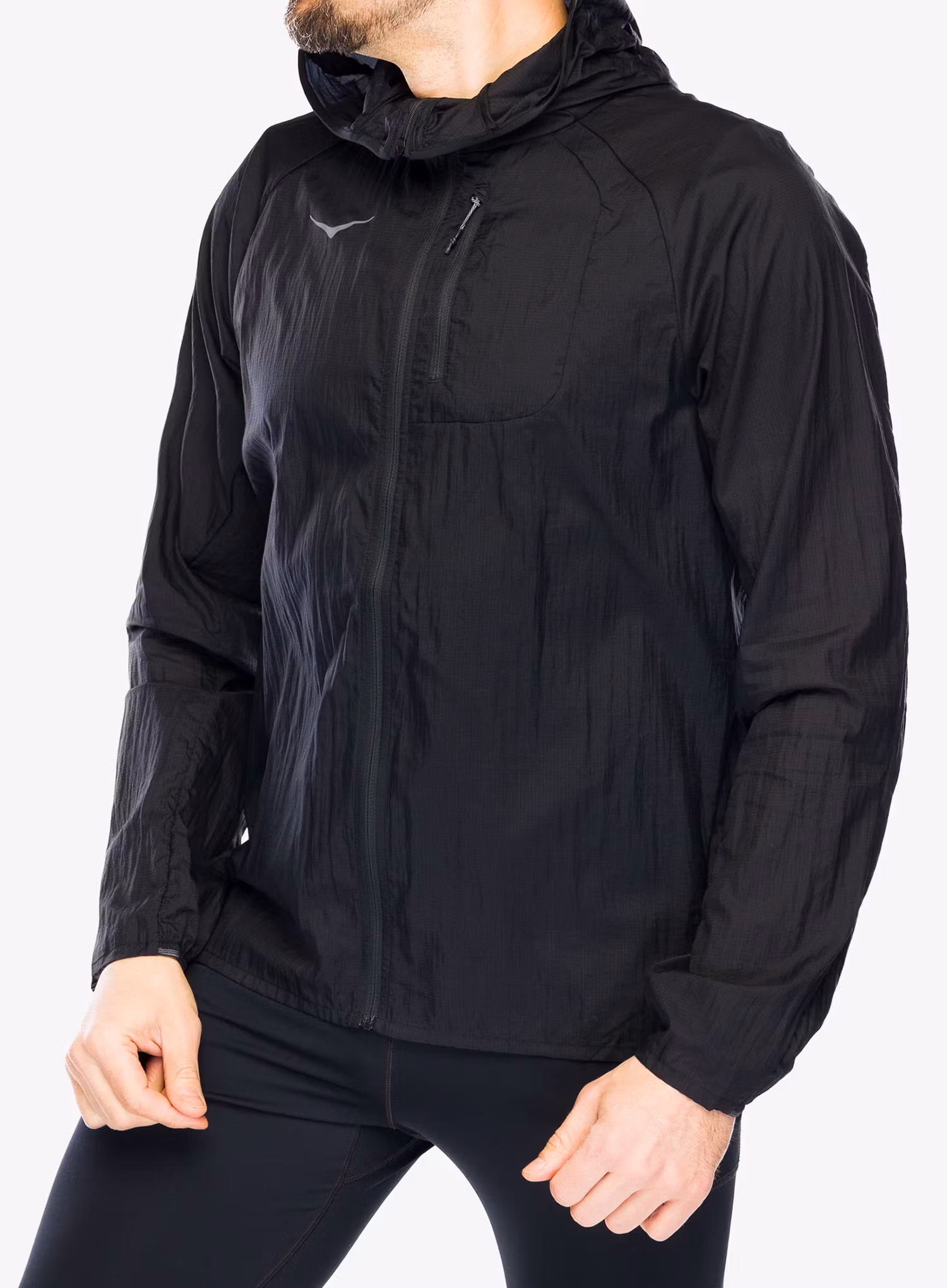 Vetrovka Hoka Skyflow Jacket - black