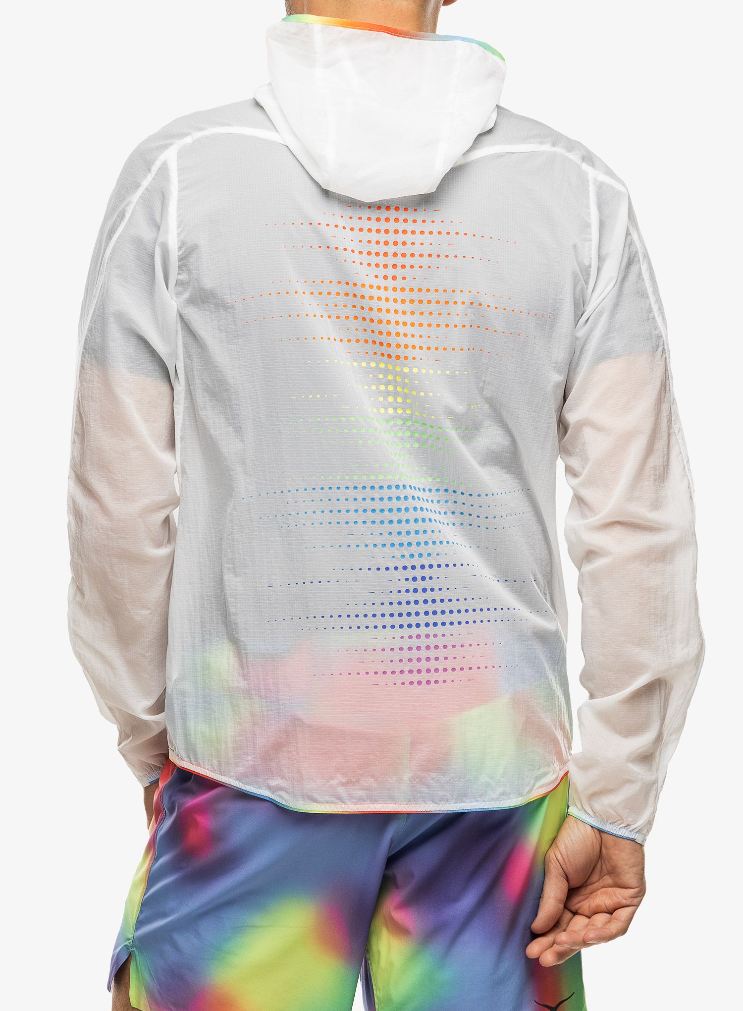 Bežecká bunda Hoka Skyflow Jacket - white/multi