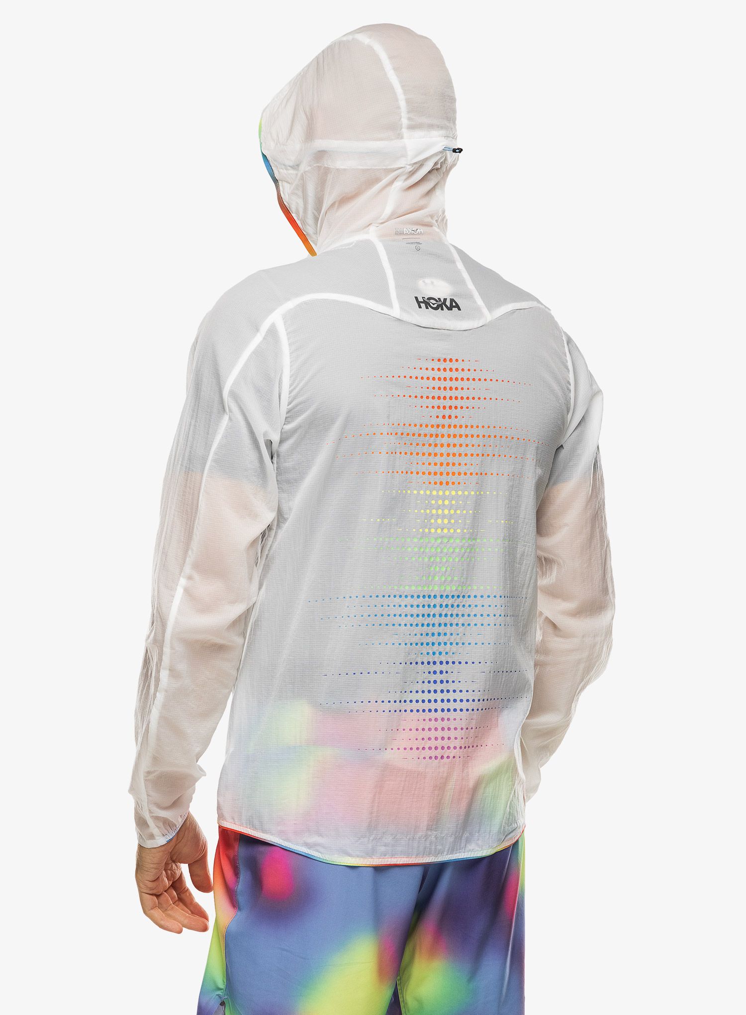 Bežecká bunda Hoka Skyflow Jacket - white/multi