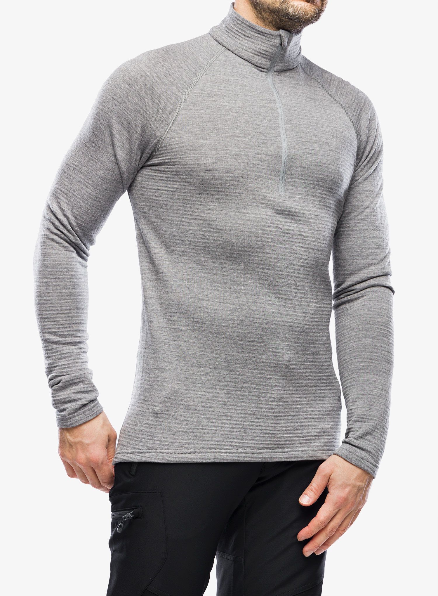 Funkčná mikina pánska Houdini Desoli Thermal Half Zip - college grey