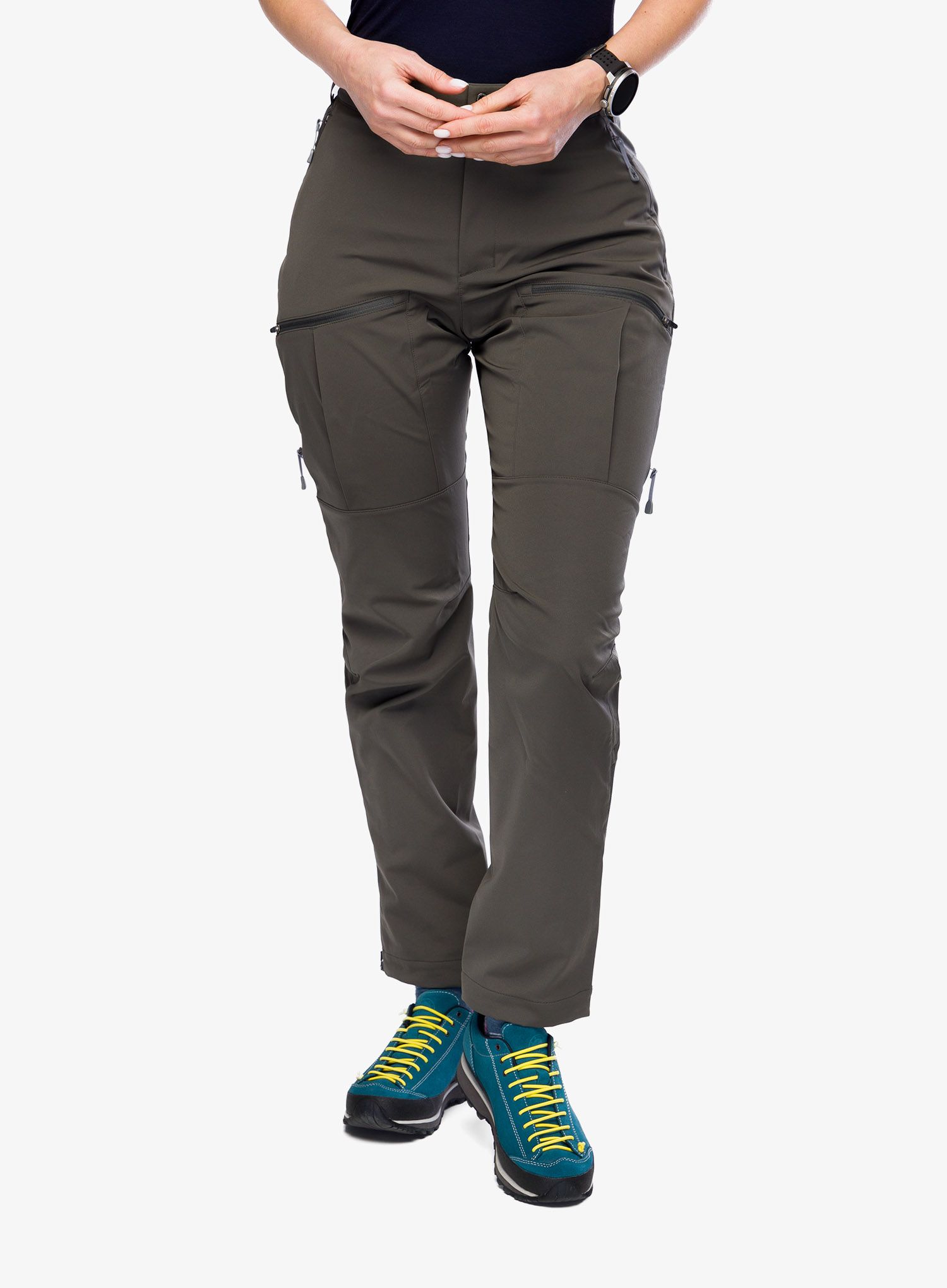 Dámske softshellové nohavice Houdini More Pants - baremark green