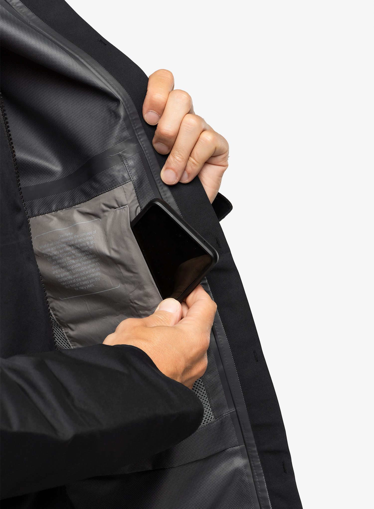 Bunda do dažďa Houdini One Parka - true black