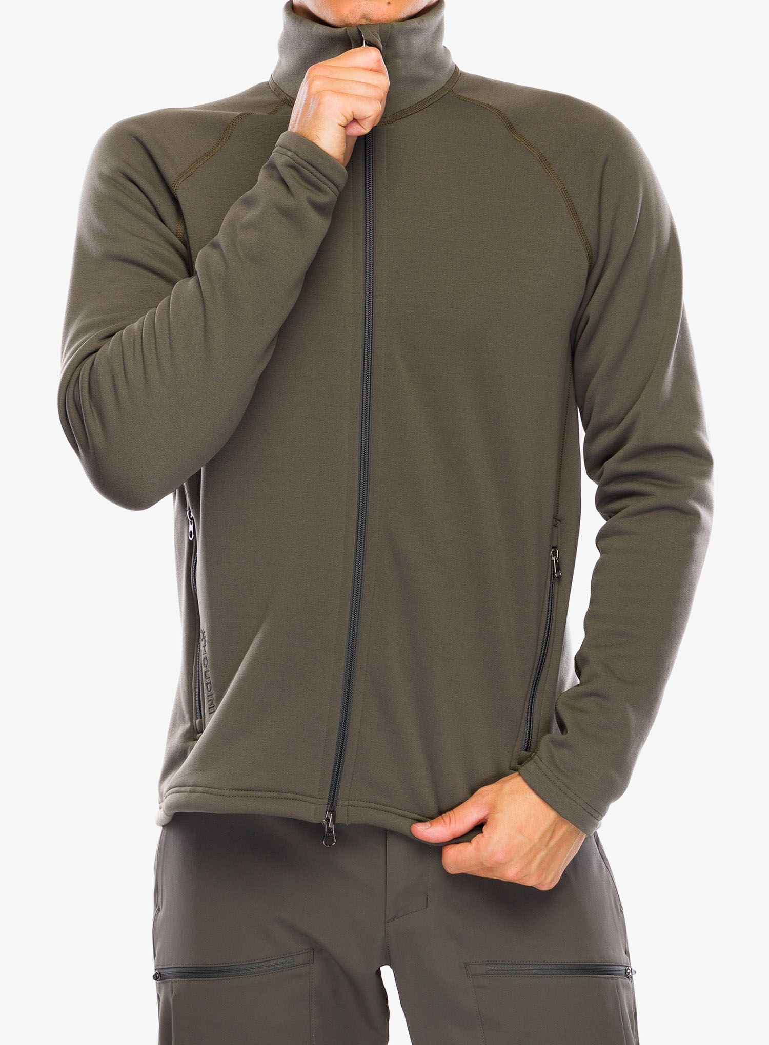 Flísová bunda Houdini Power Up Jacket - baremark green