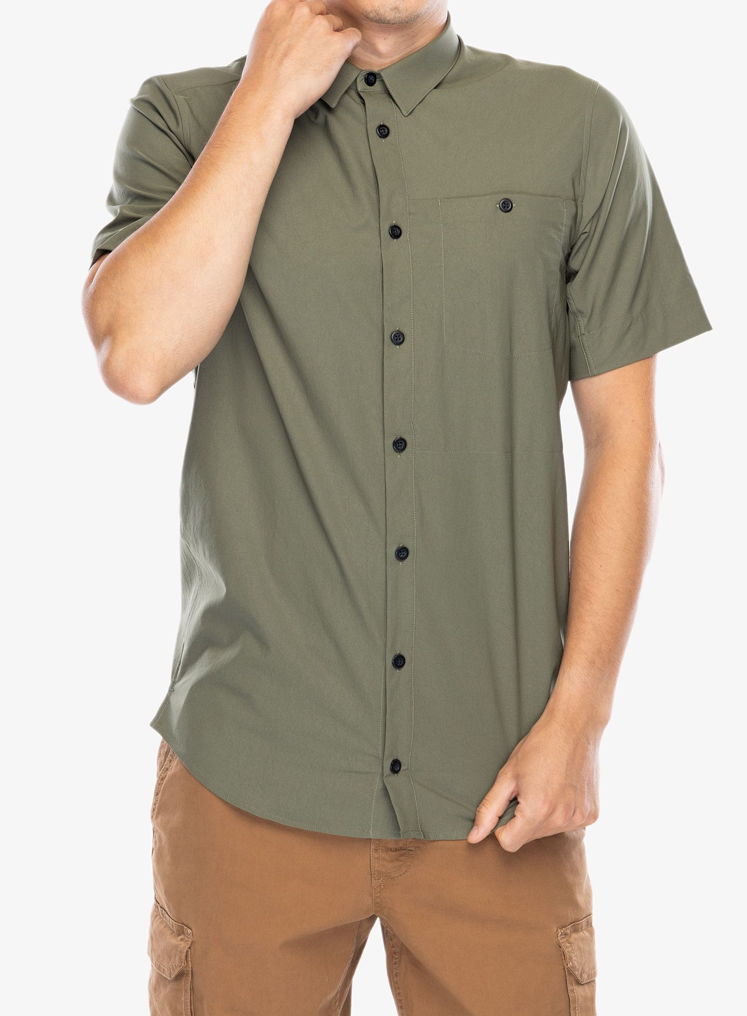 Turistická košeľa Houdini Shortsleeve Shirt - sage green