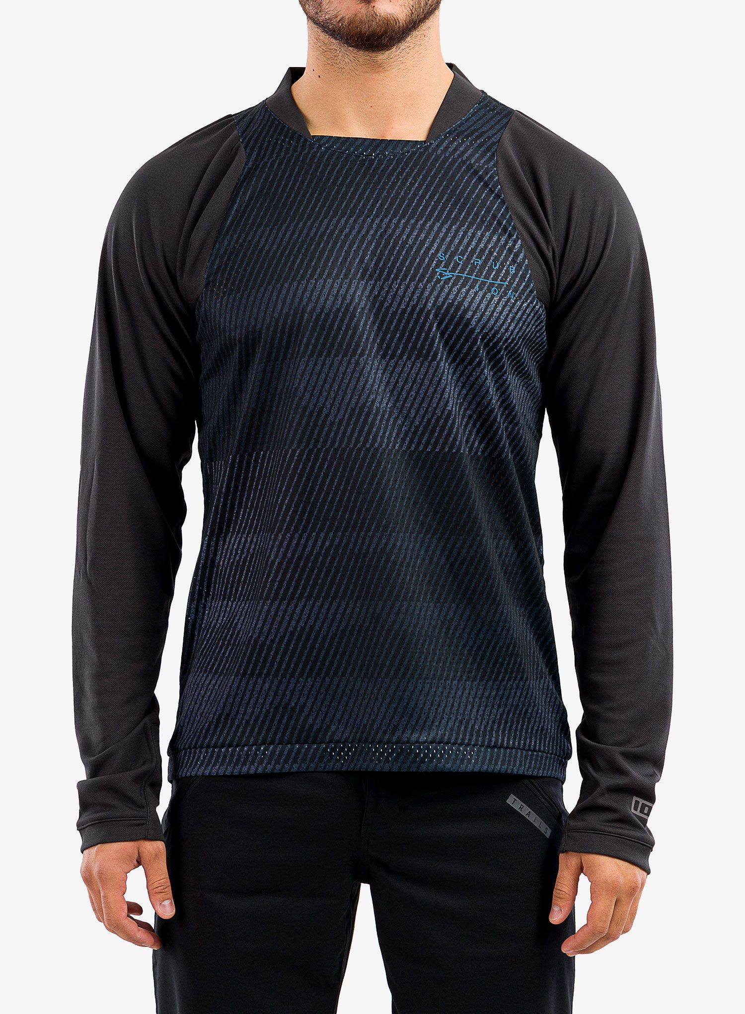 Tričko s dlhými rukávmi ION Scrub L/S - black