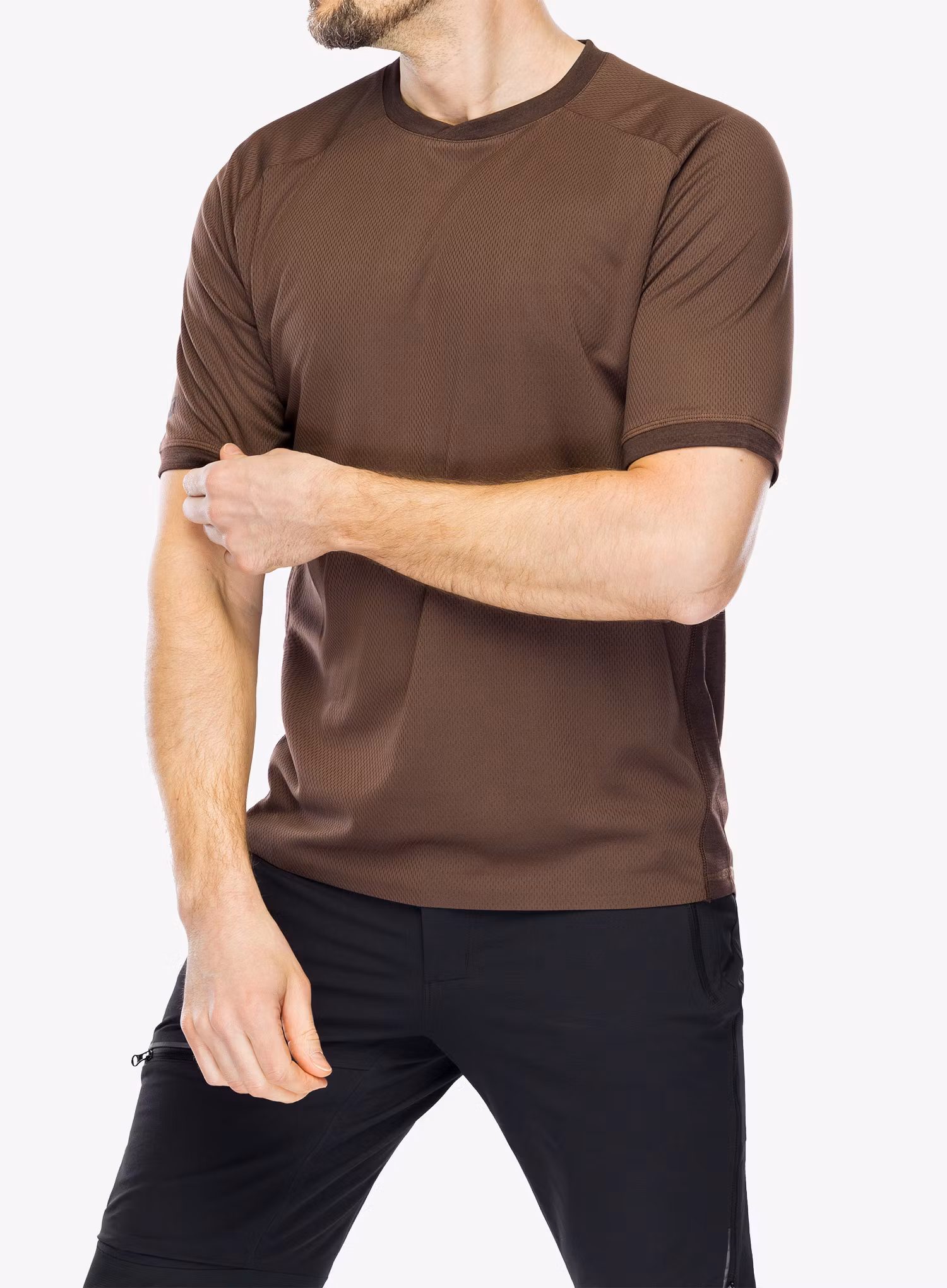 Cyklistické tričko ION Tech Logo SS Jersey - dark/pinecone