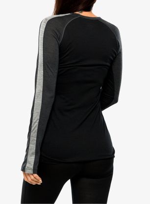 Funkčné tričko dámske Icebreaker 125 ZoneKnit LS Crewe - jet/blk