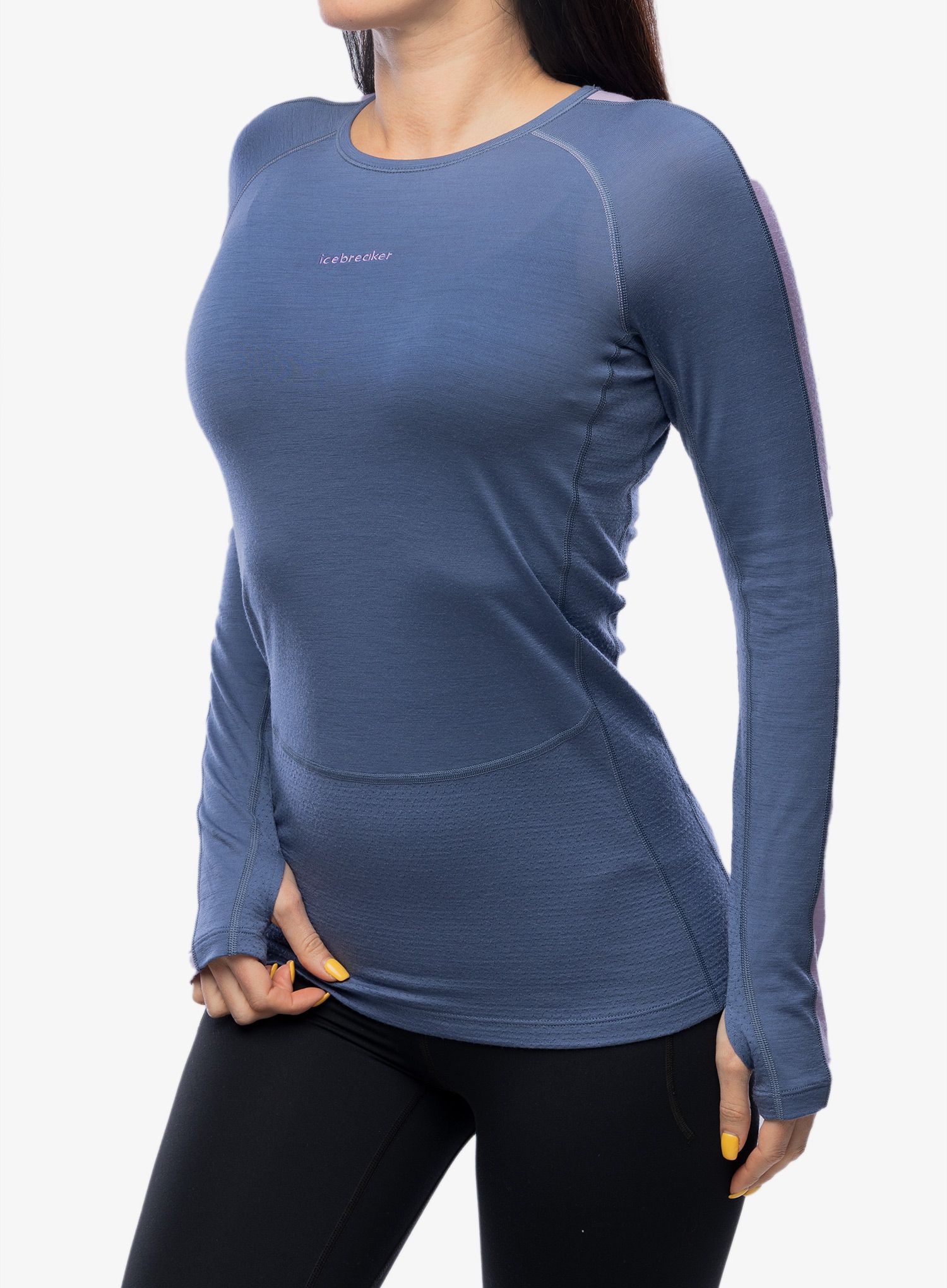 Mikina dámska Icebreaker 200 ZoneKnit LS Crewe - dawn/purple