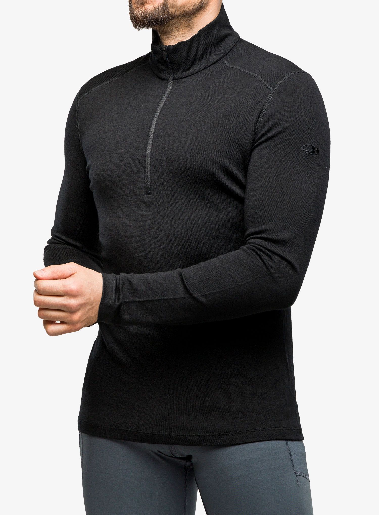 Funkčné tričko Icebreaker 260 Tech L/S Half Zip - black