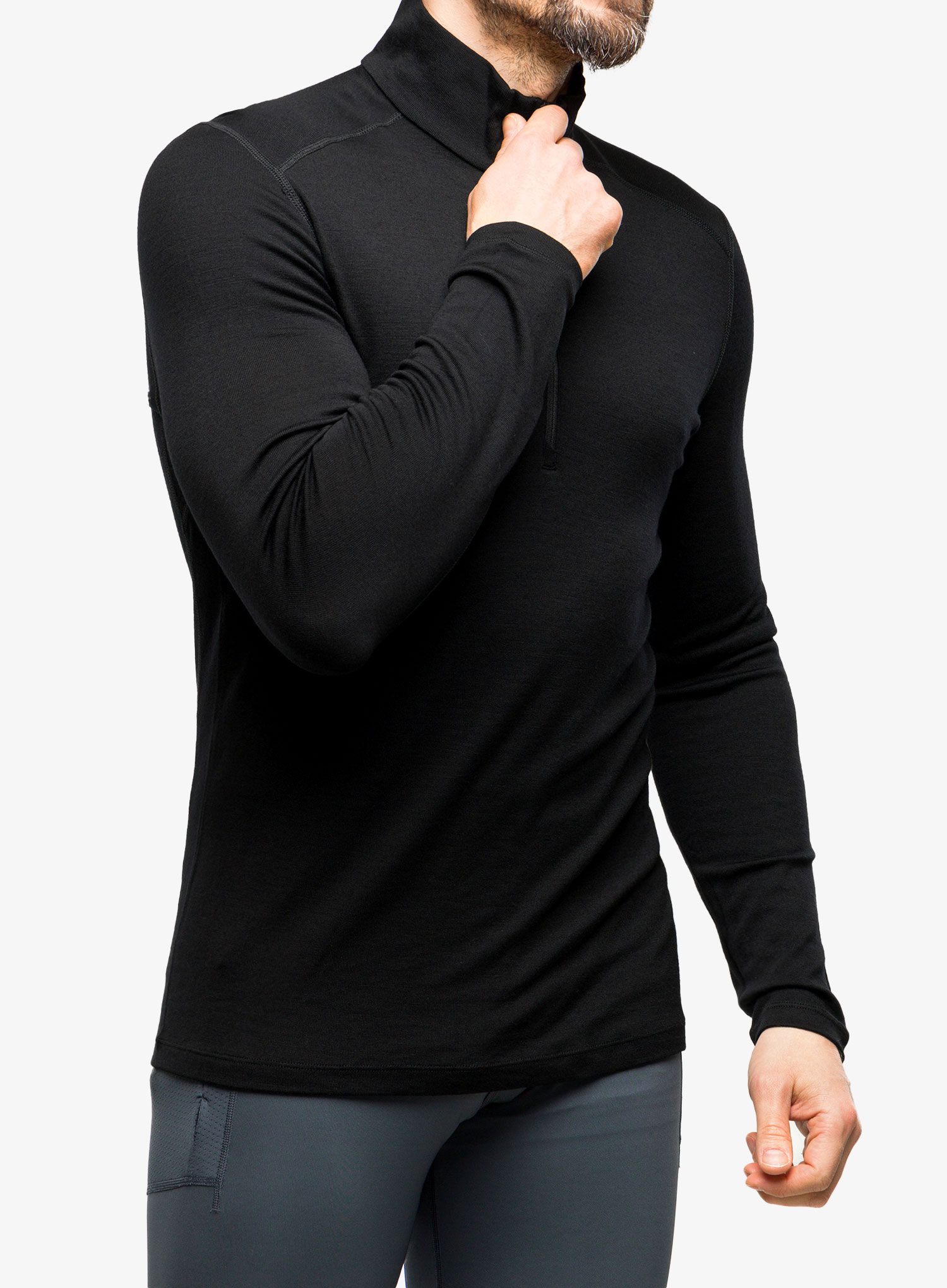 Funkčné tričko Icebreaker 260 Tech L/S Half Zip - black