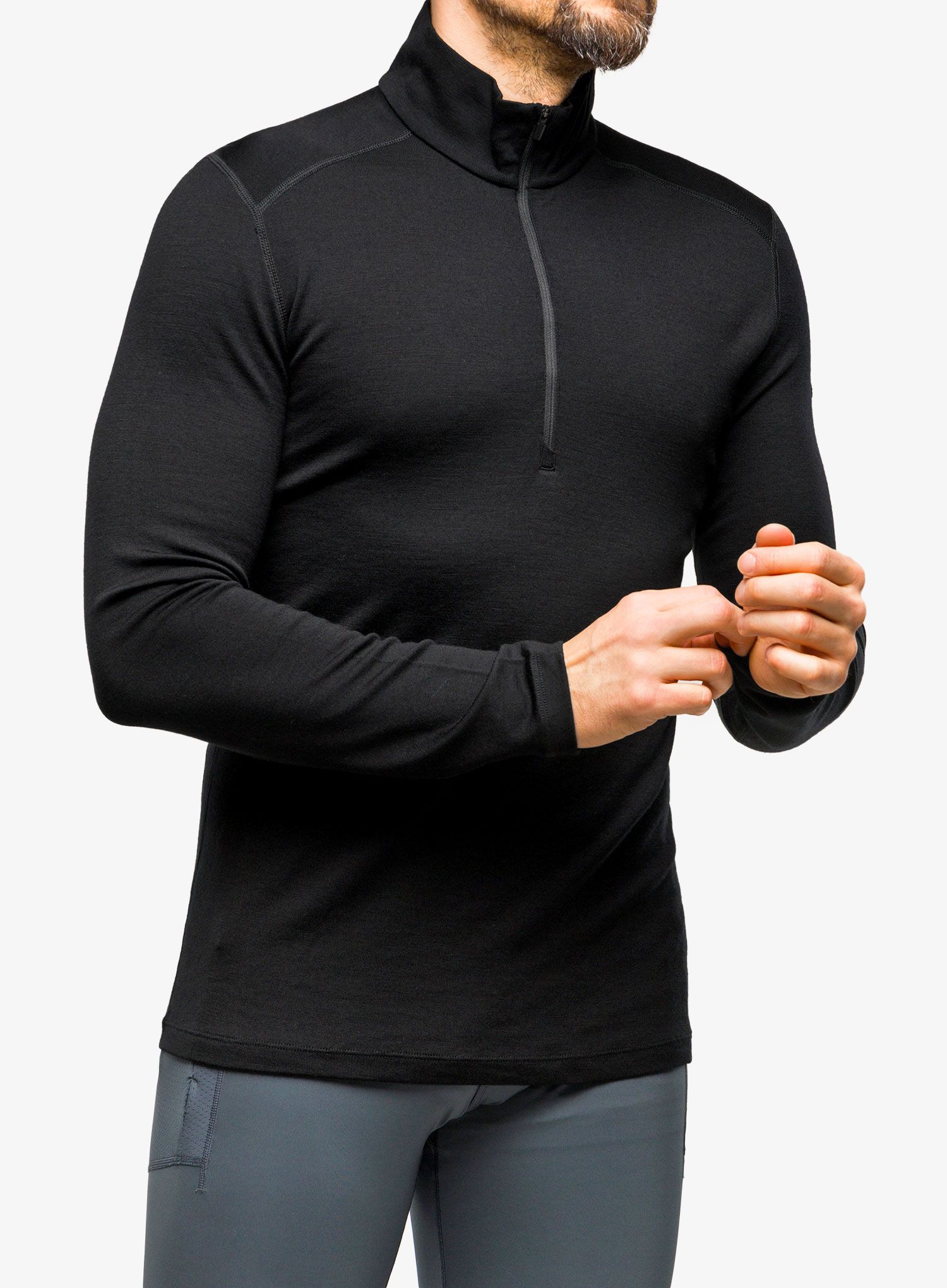 Funkčné tričko Icebreaker 260 Tech L/S Half Zip - black