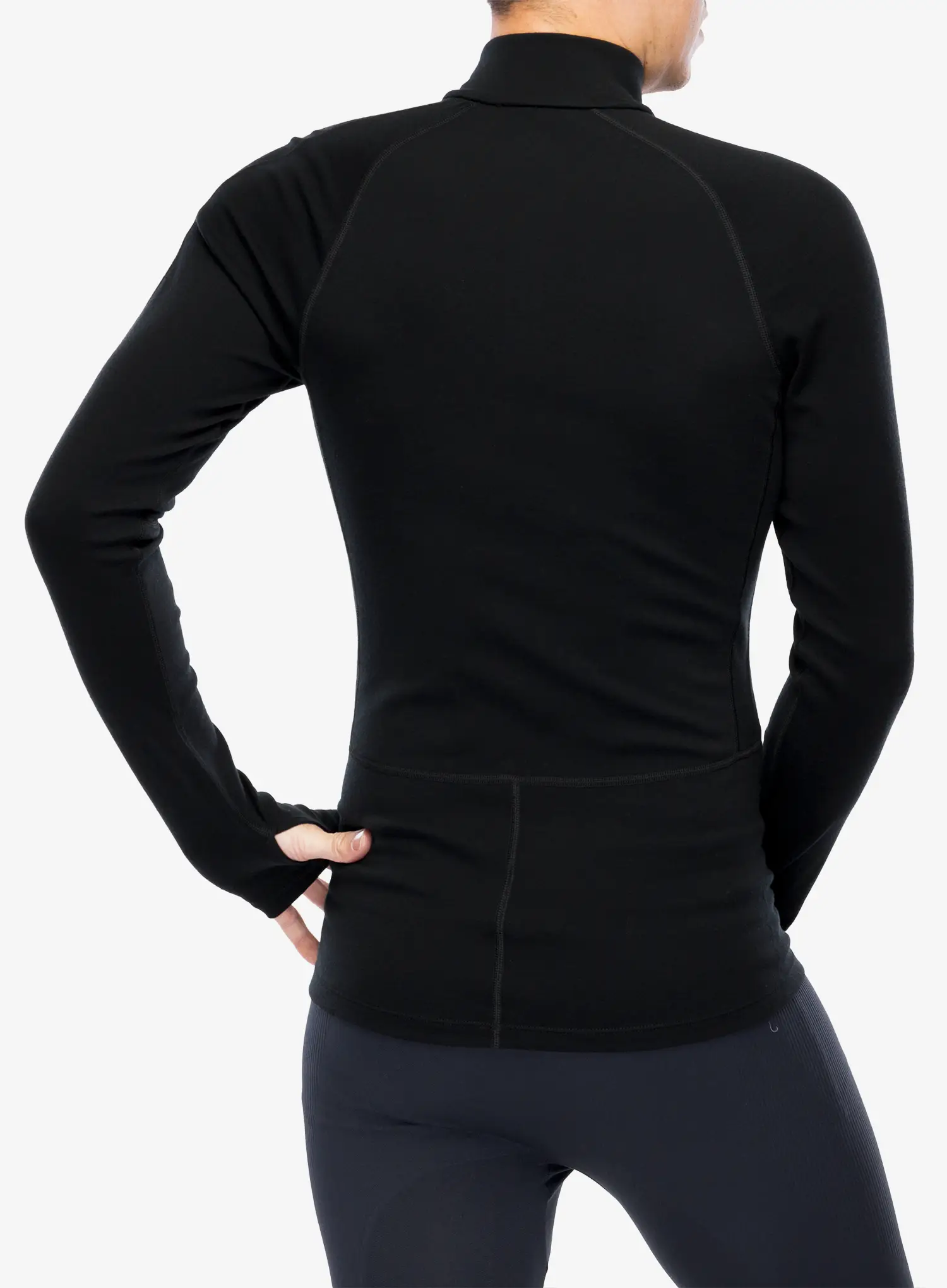 Funkčné tričko Icebreaker 300 MerinoFine Polar LS Half Zip - black