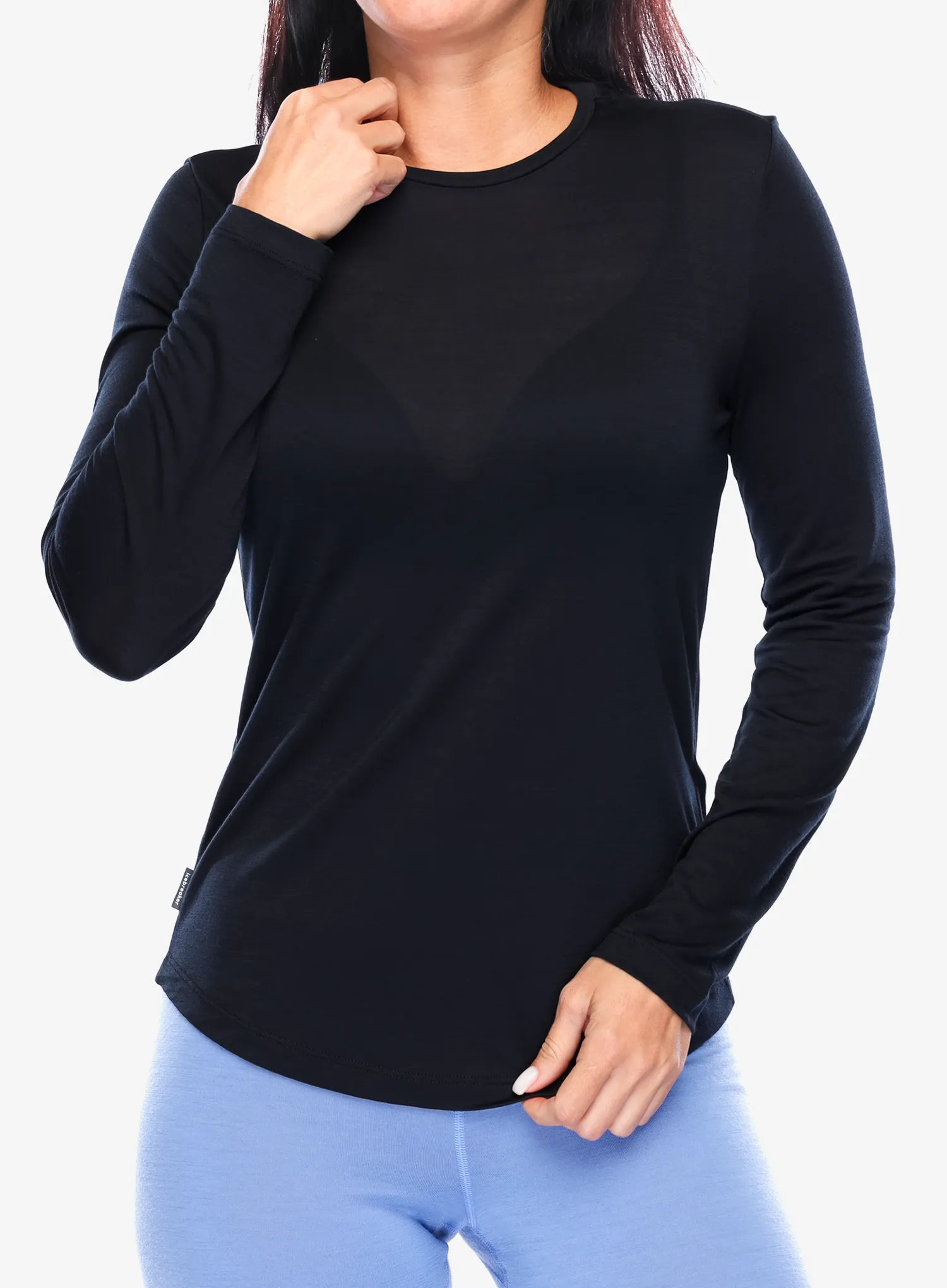 Dámska mikina bez kapucne Icebreaker Merino 125 Cool-Lite Sphere III LS Tee - black