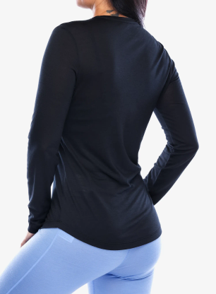 Dámska mikina bez kapucne Icebreaker Merino 125 Cool-Lite Sphere III LS Tee - black