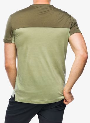 T shirt Icebreaker Merino 125 Cool-Lite Sphere III SS Tee Colour Block - lichen/loden