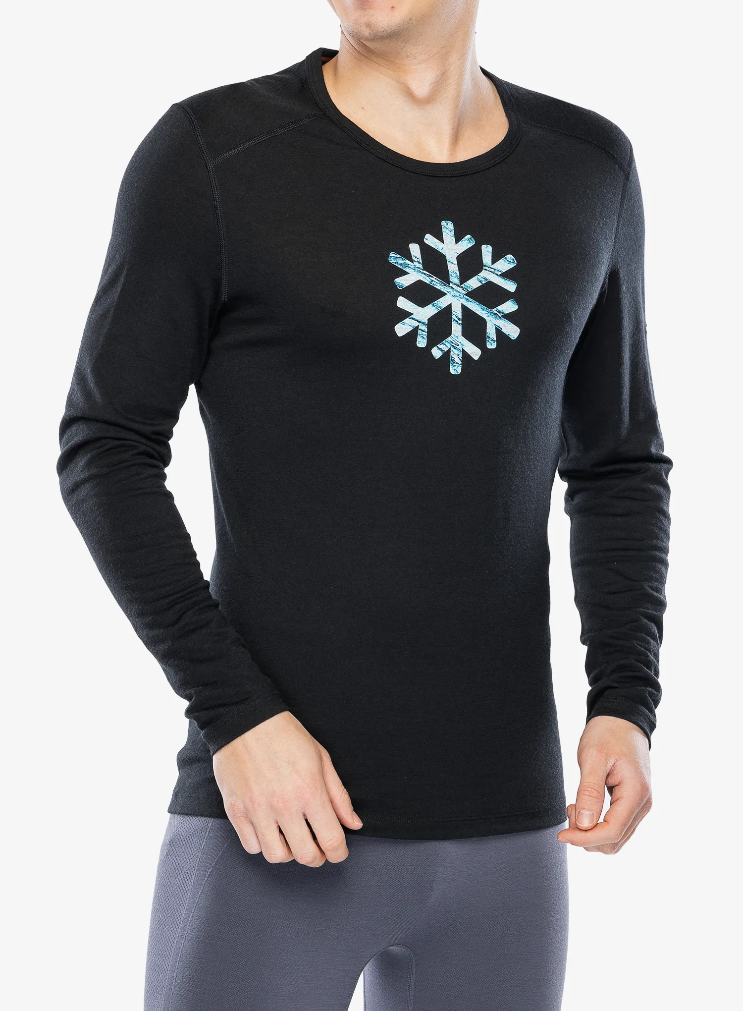 Funkčné tričko Icebreaker Merino 200 Oasis LS Crewe POW - black