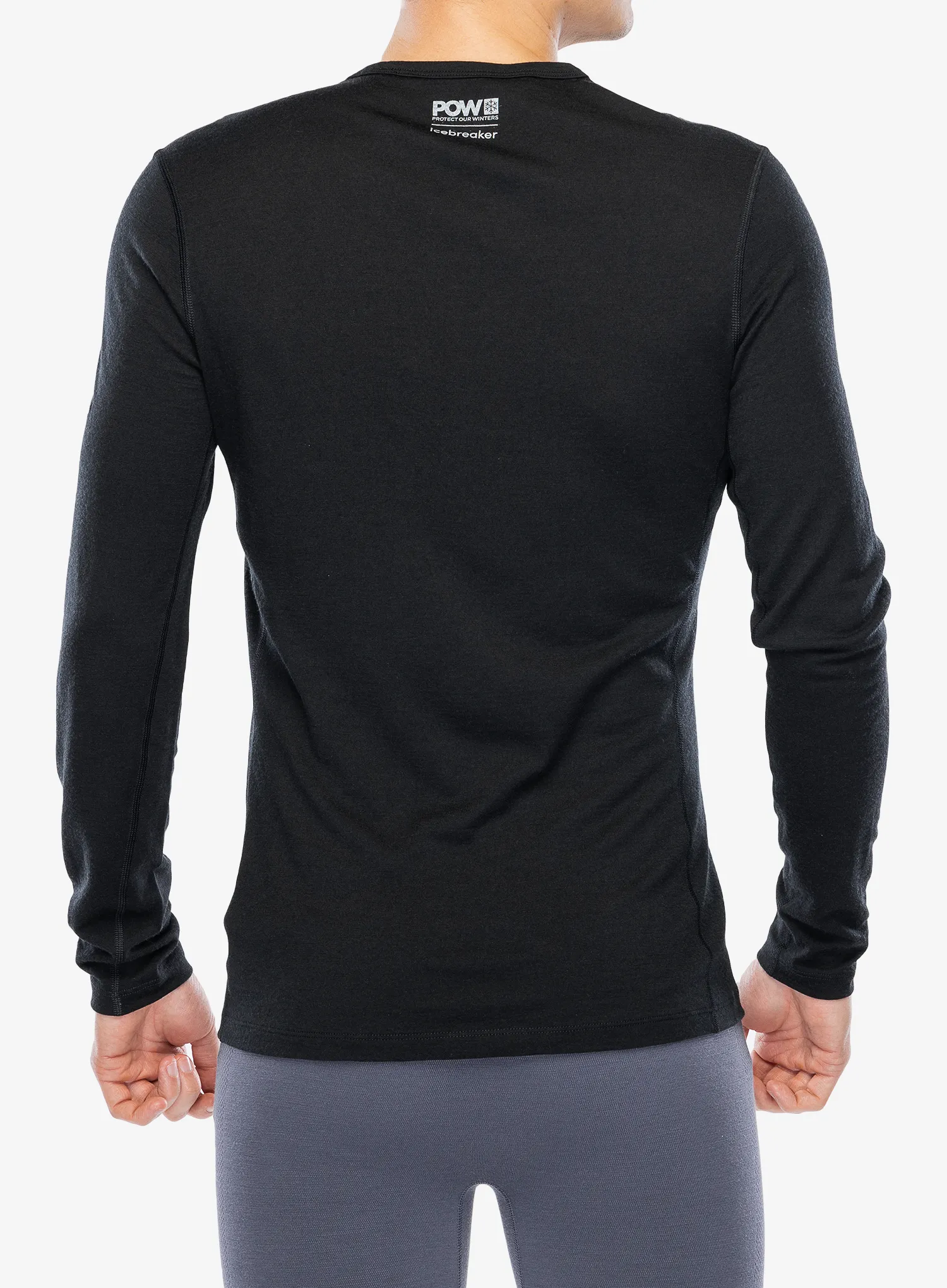 Funkčné tričko Icebreaker Merino 200 Oasis LS Crewe POW - black