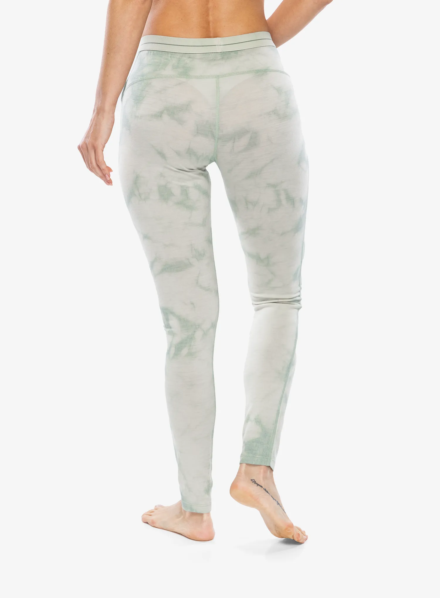 Dámske funkčné legíny Icebreaker Merino 200 Oasis Leggings Cloud Dye - ashen/moss dk/cd
