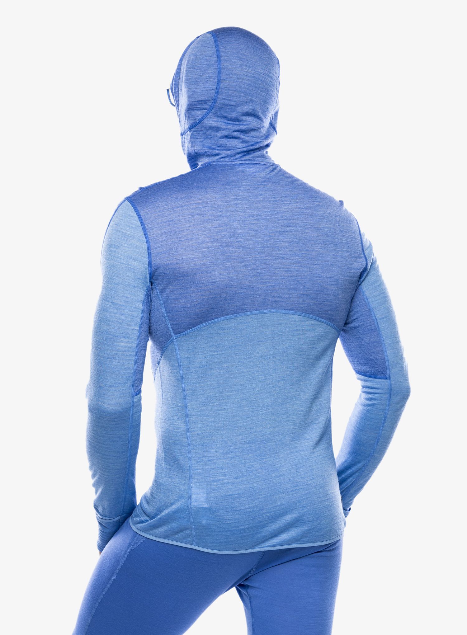 Mikina s kapucňou Icebreaker Merino 200 Realfleece Descender LS Zip Hoodie - brilliant/baja/cb