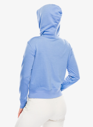 Dámska mikina s kapucňou Icebreaker Merino Crush II LS Hoodie - baja