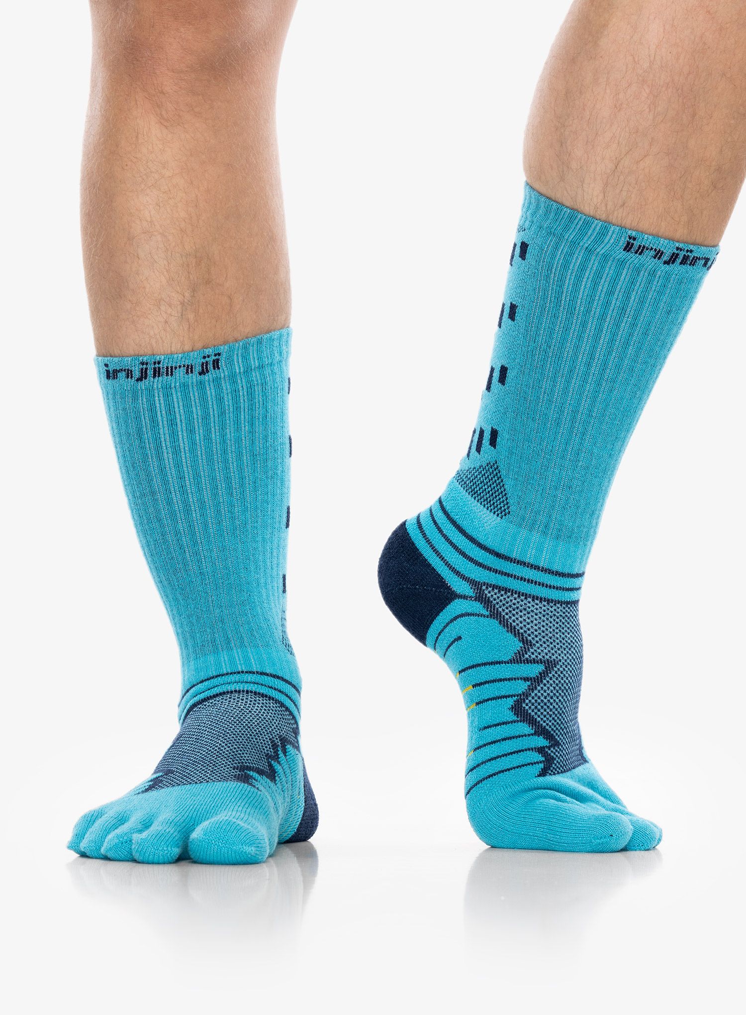 Ponožky na behanie Injinji Ultra Run Crew - pacific blue
