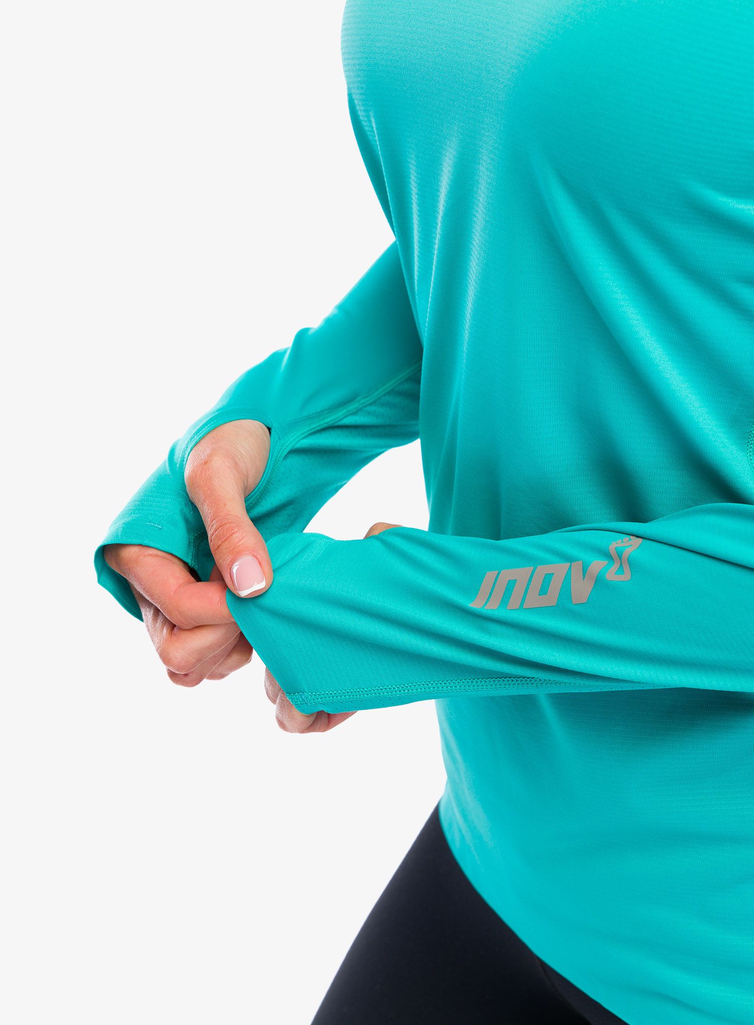 Dámska bežecká mikina Inov-8 Base Elite LS - teal