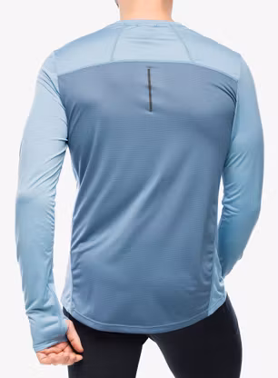Bežecká mikina Inov-8 Performance Long Sleeve - blue grey/slate
