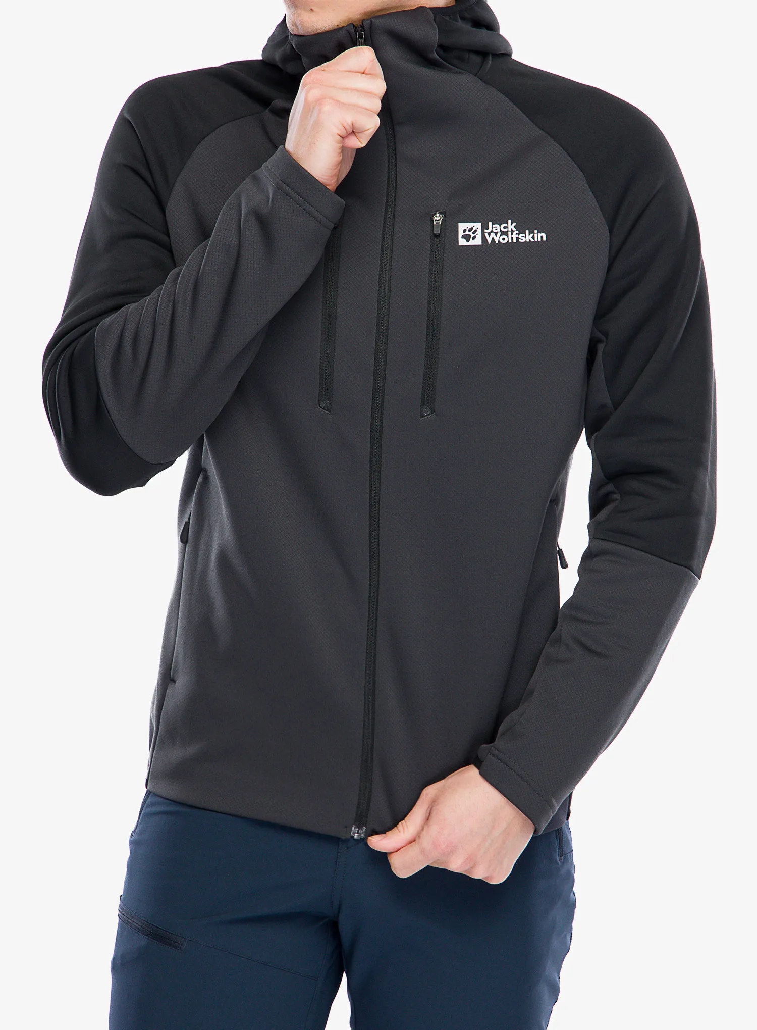 Flísová bunda Jack Wolfskin Alpgrat XT Jacket - phantom