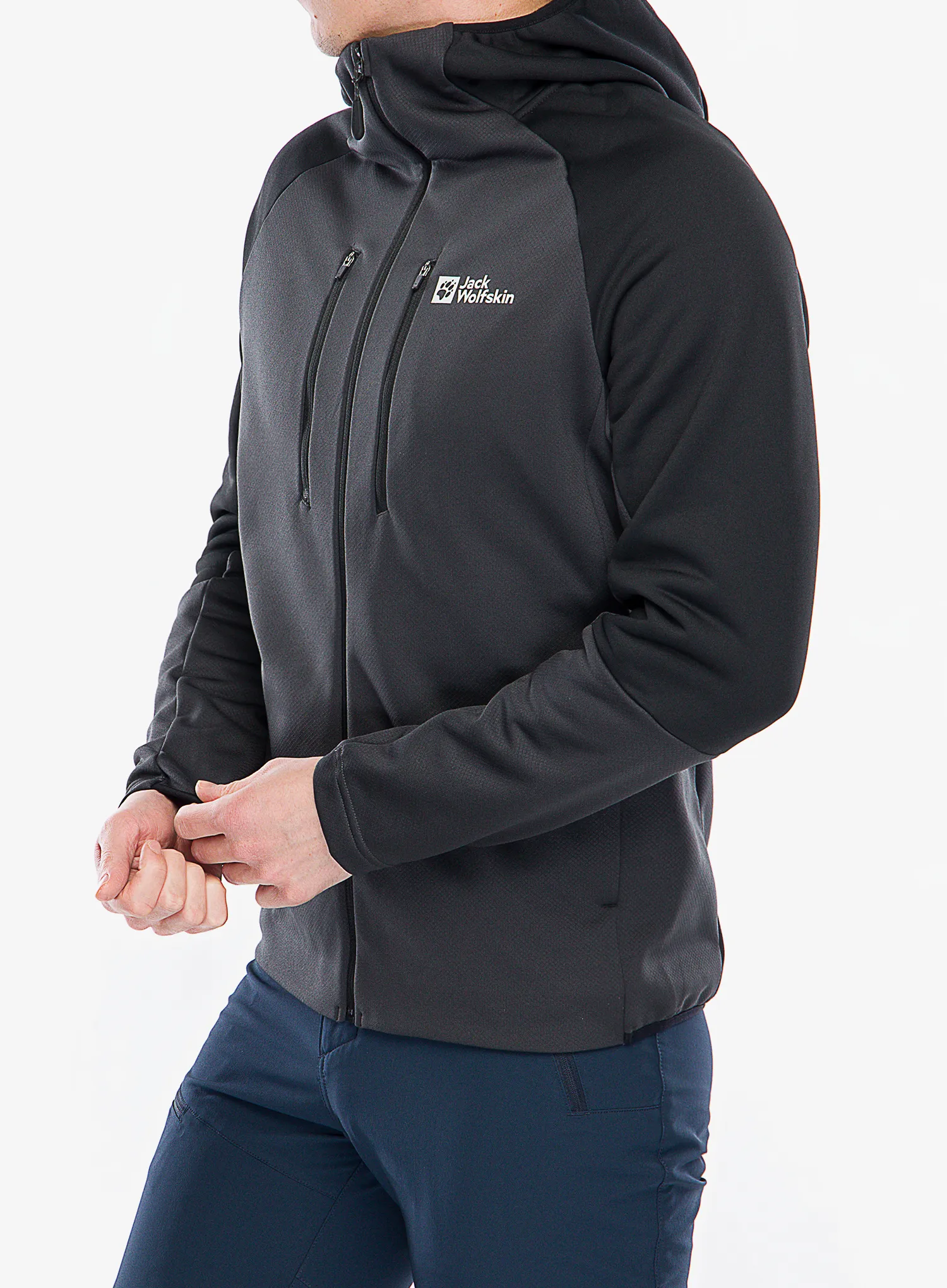 Flísová bunda Jack Wolfskin Alpgrat XT Jacket - phantom