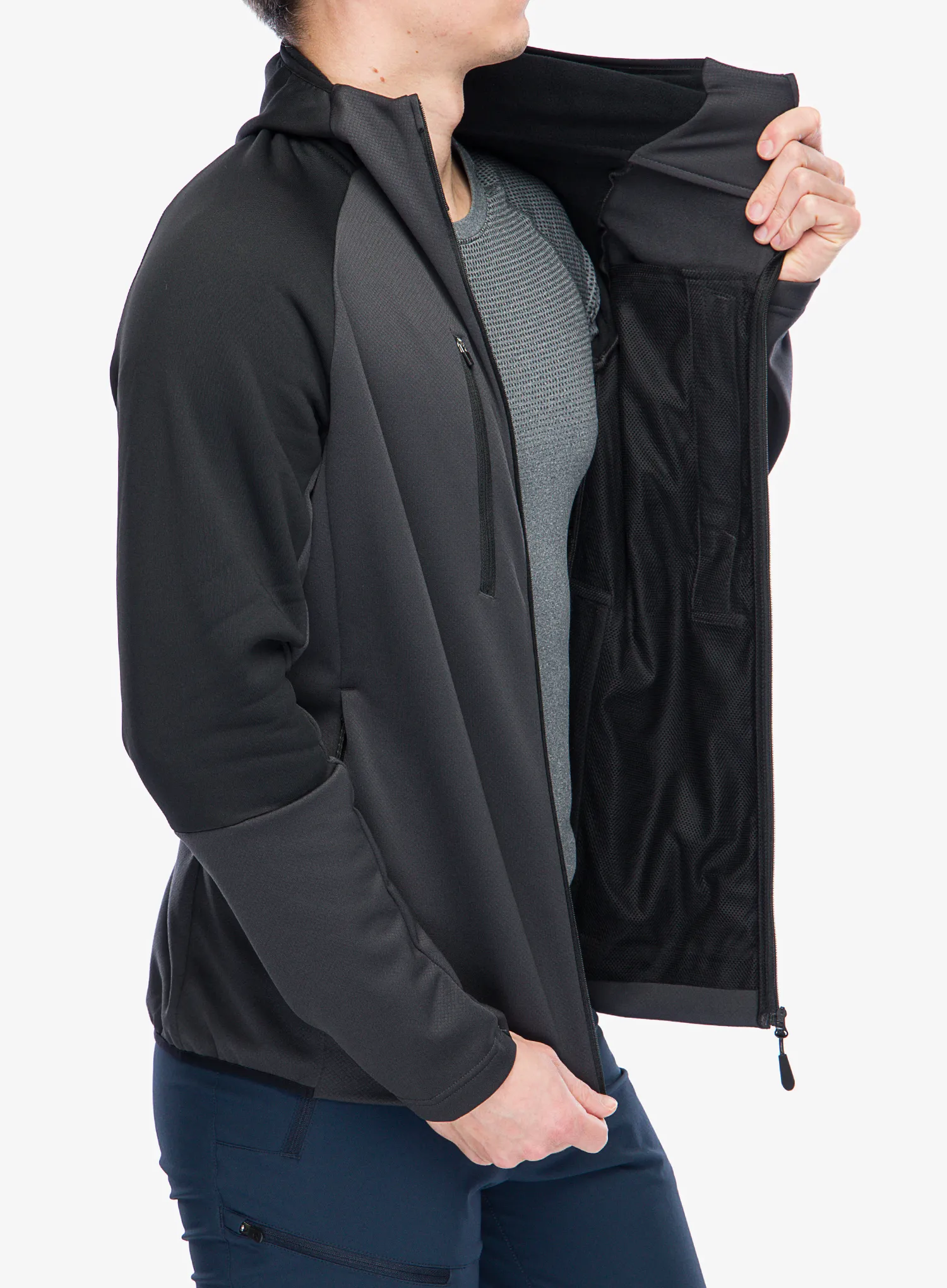 Flísová bunda Jack Wolfskin Alpgrat XT Jacket - phantom