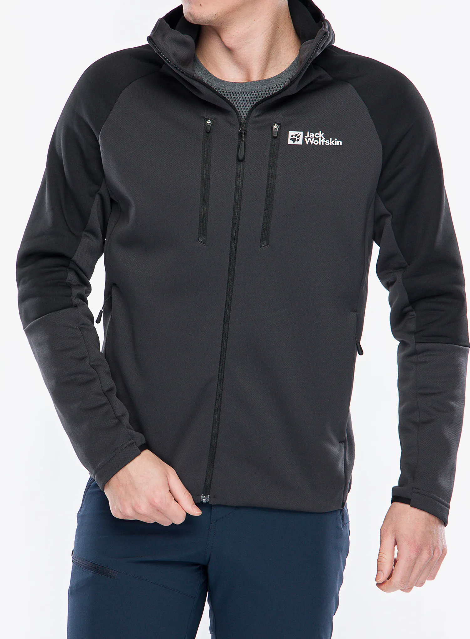 Flísová bunda Jack Wolfskin Alpgrat XT Jacket - phantom