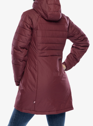 Dámsky kabát Jack Wolfskin Lapawa Ins Coat - dark maroon