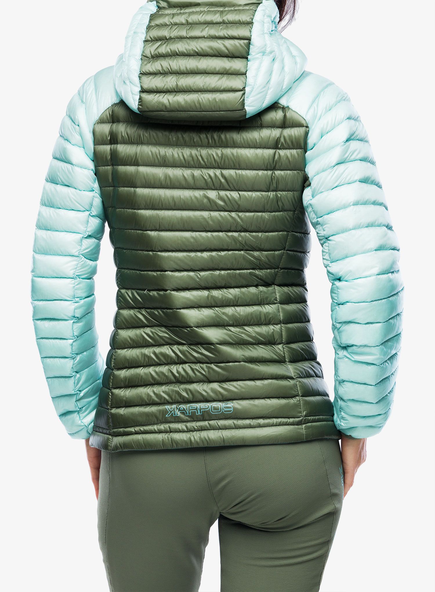 Bunda páperová dámska Karpos Alagna Down Jacket - thyme/aqua sky