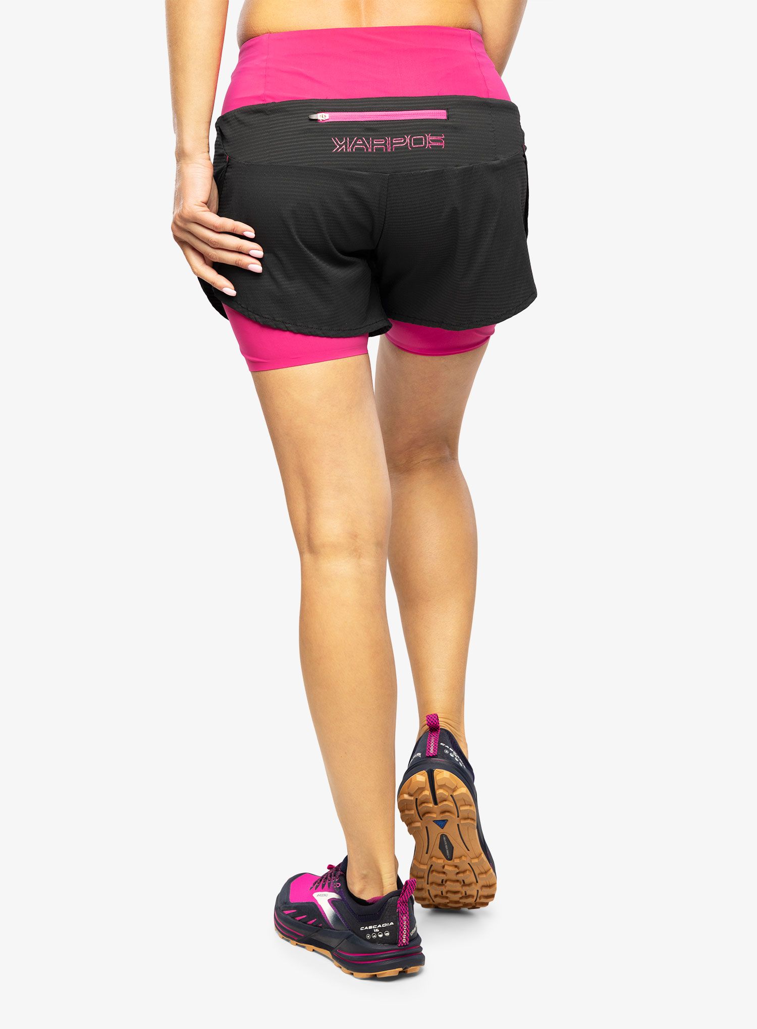 Dámske běžecké šortky 2v1 Karpos Cengia Short - innuendo/black
