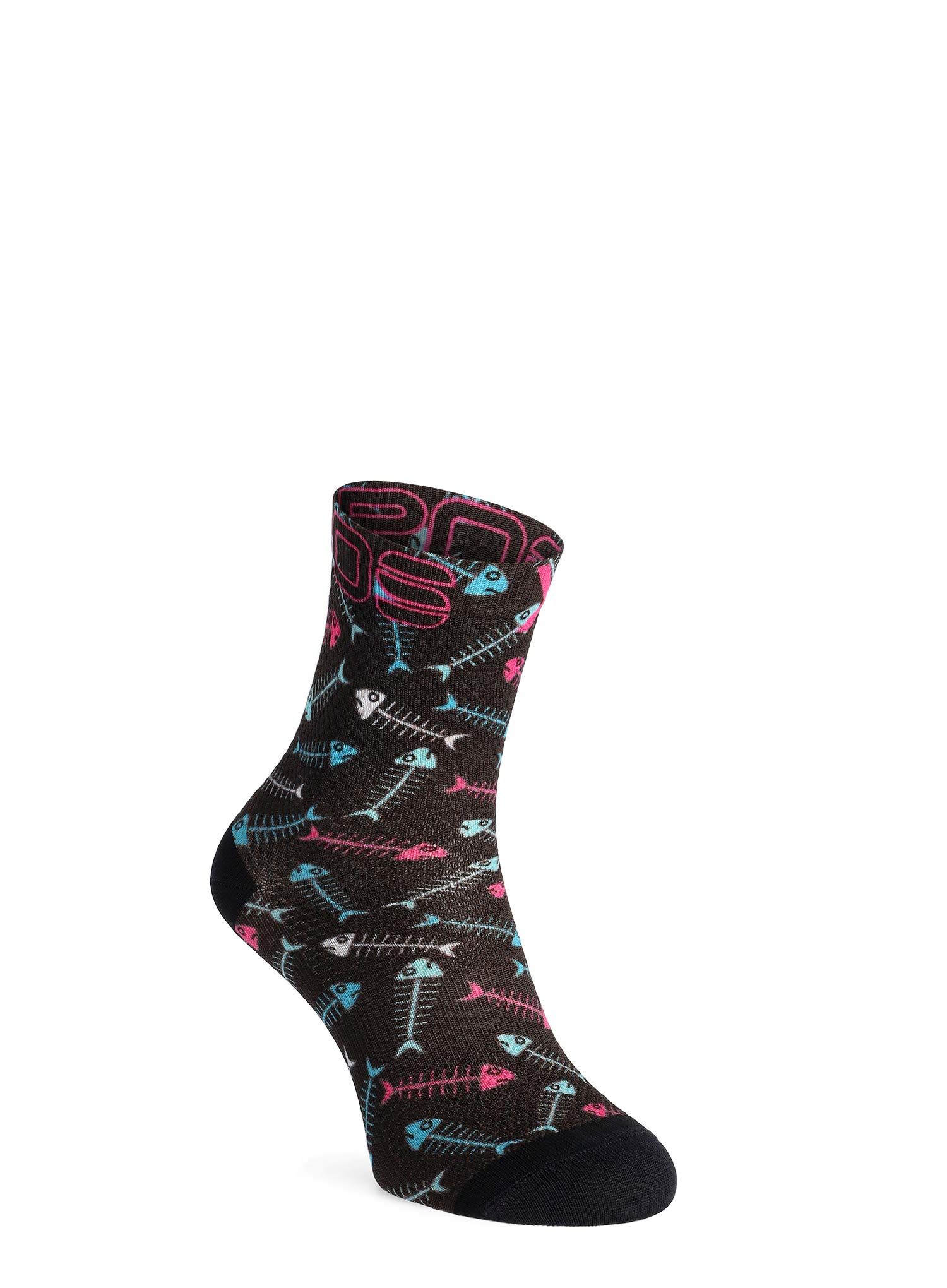 Cyklistické ponožky dámske Karpos Green Fire Socks - black/bluebird/white/pink