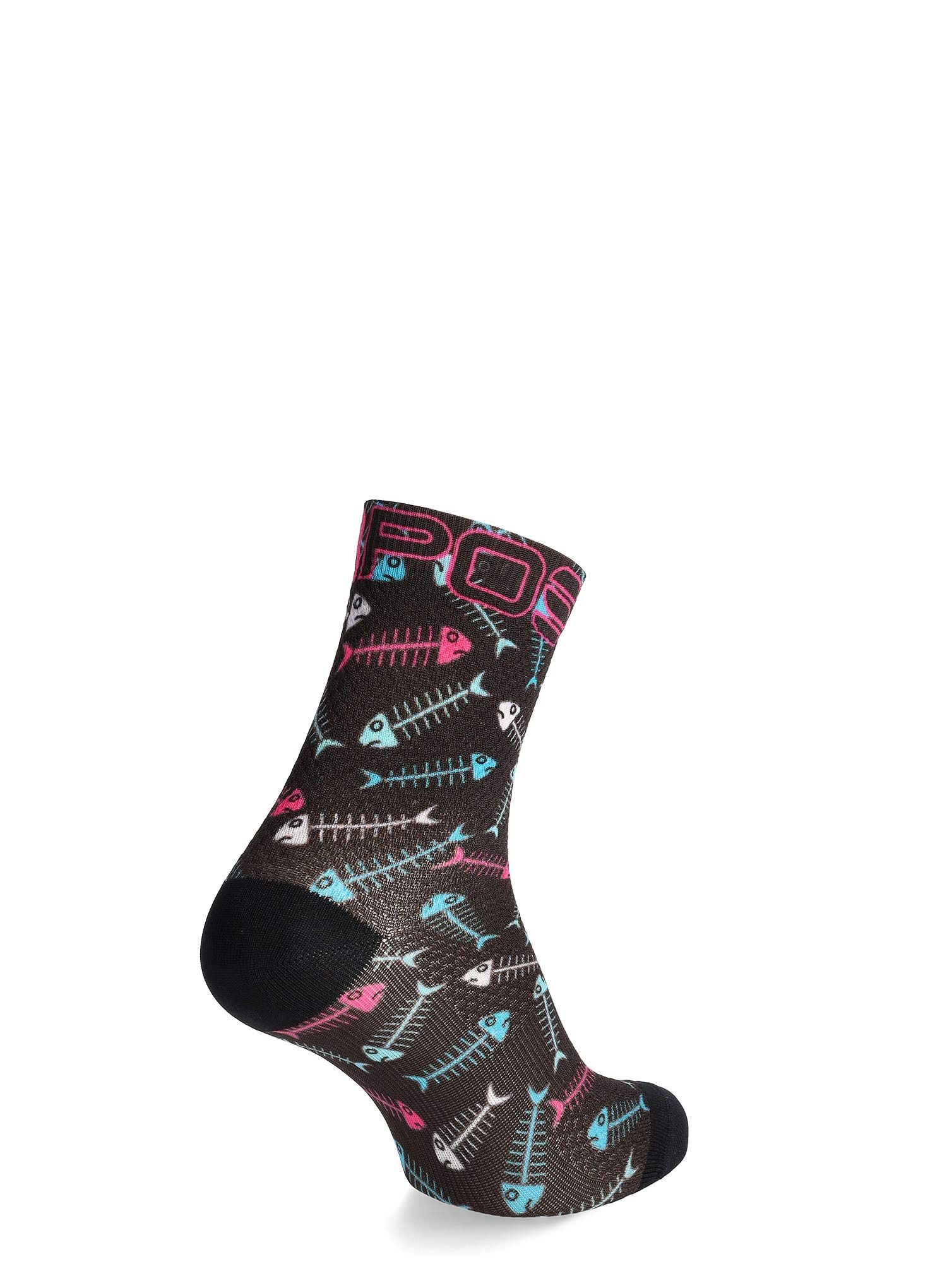Cyklistické ponožky dámske Karpos Green Fire Socks - black/bluebird/white/pink