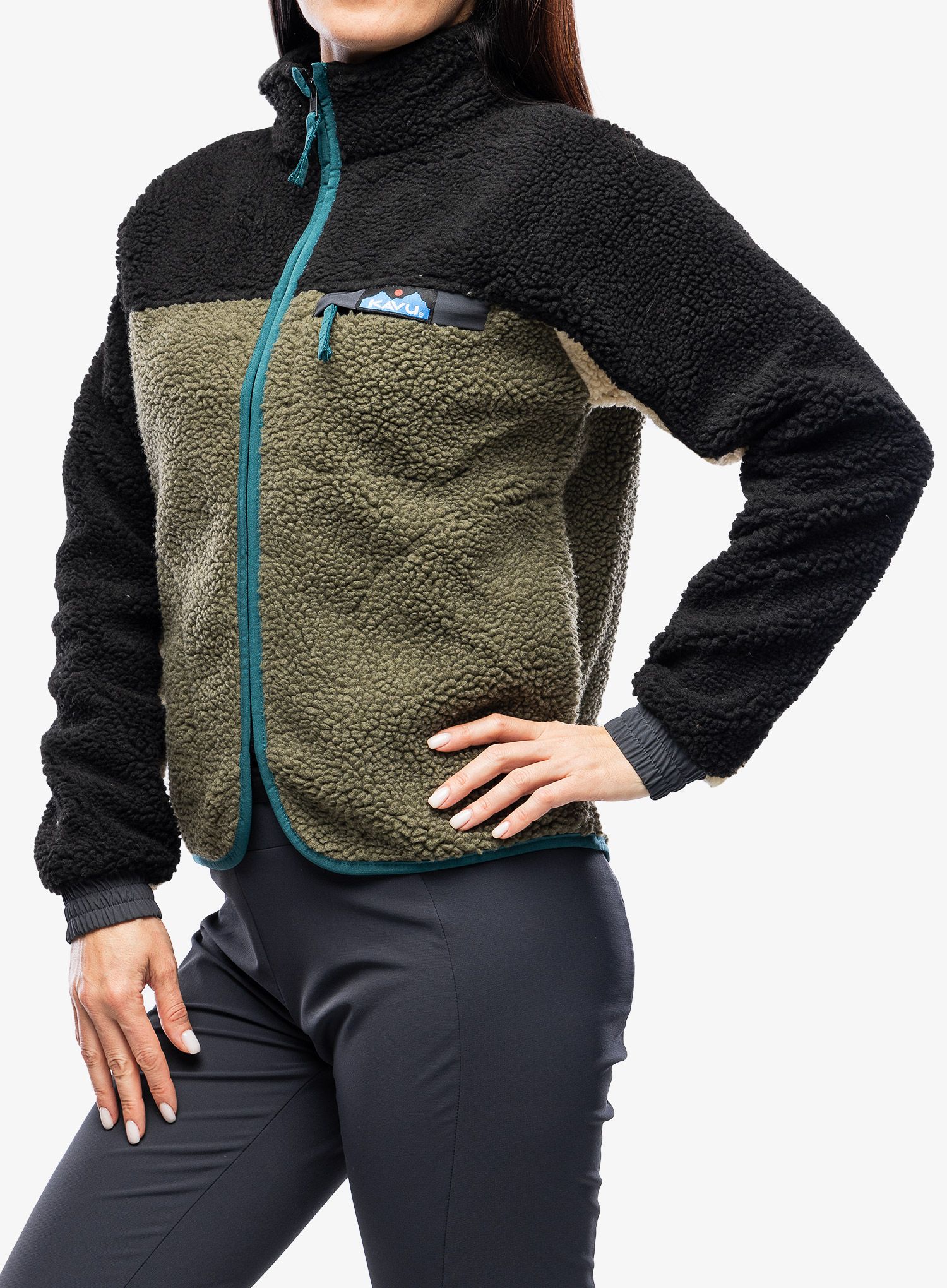 Dámska mikina na zips Kavu Pinesdale - shadow pine
