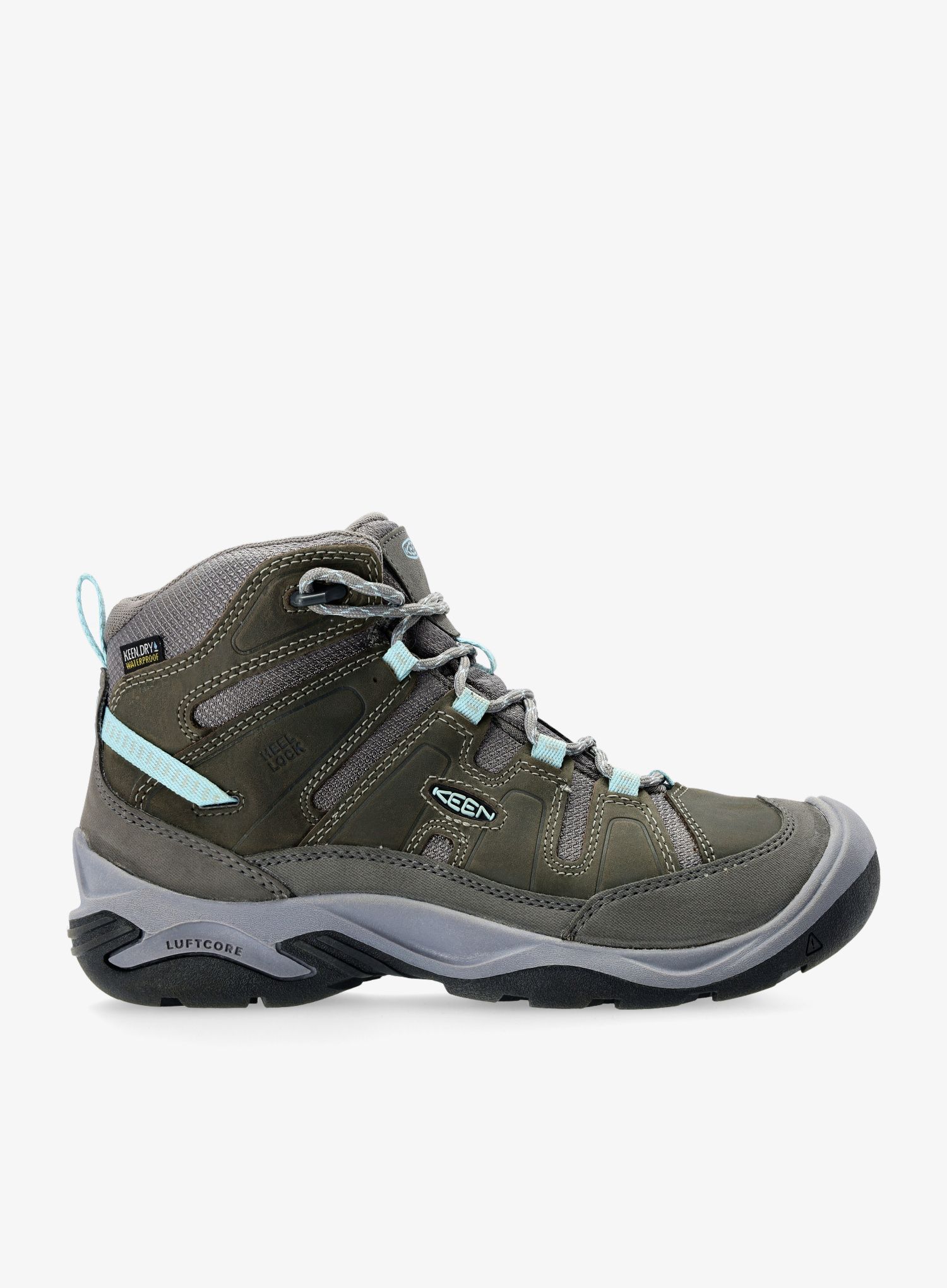 Turistické topánky dámske Keen Circadia Mid WP - steel grey/cloud blue