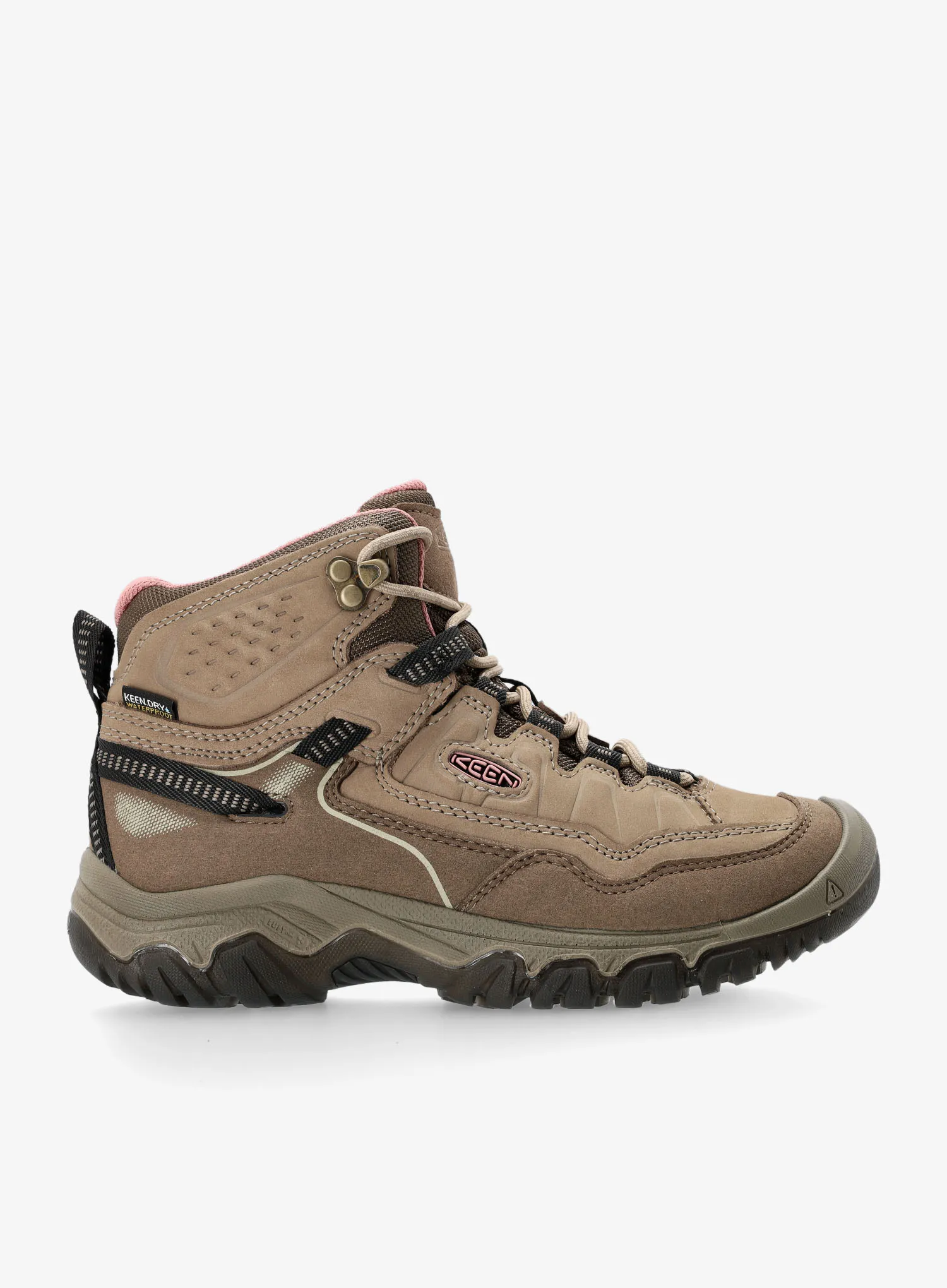 Turistické topánky dámske Keen Targhee IV Mid WP - brindle/nostalgia rose