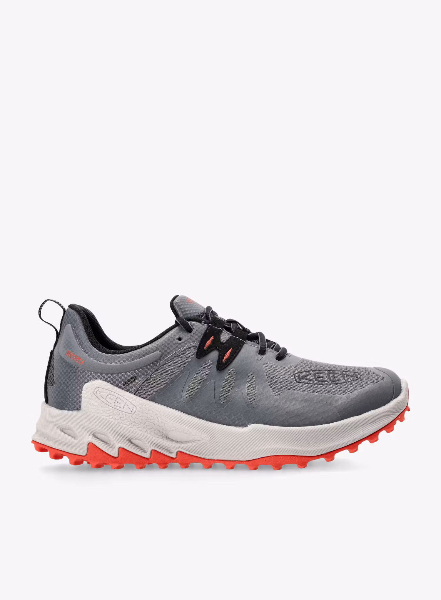 Turistické topánky Keen Zionic WP - steel grey/poppy red