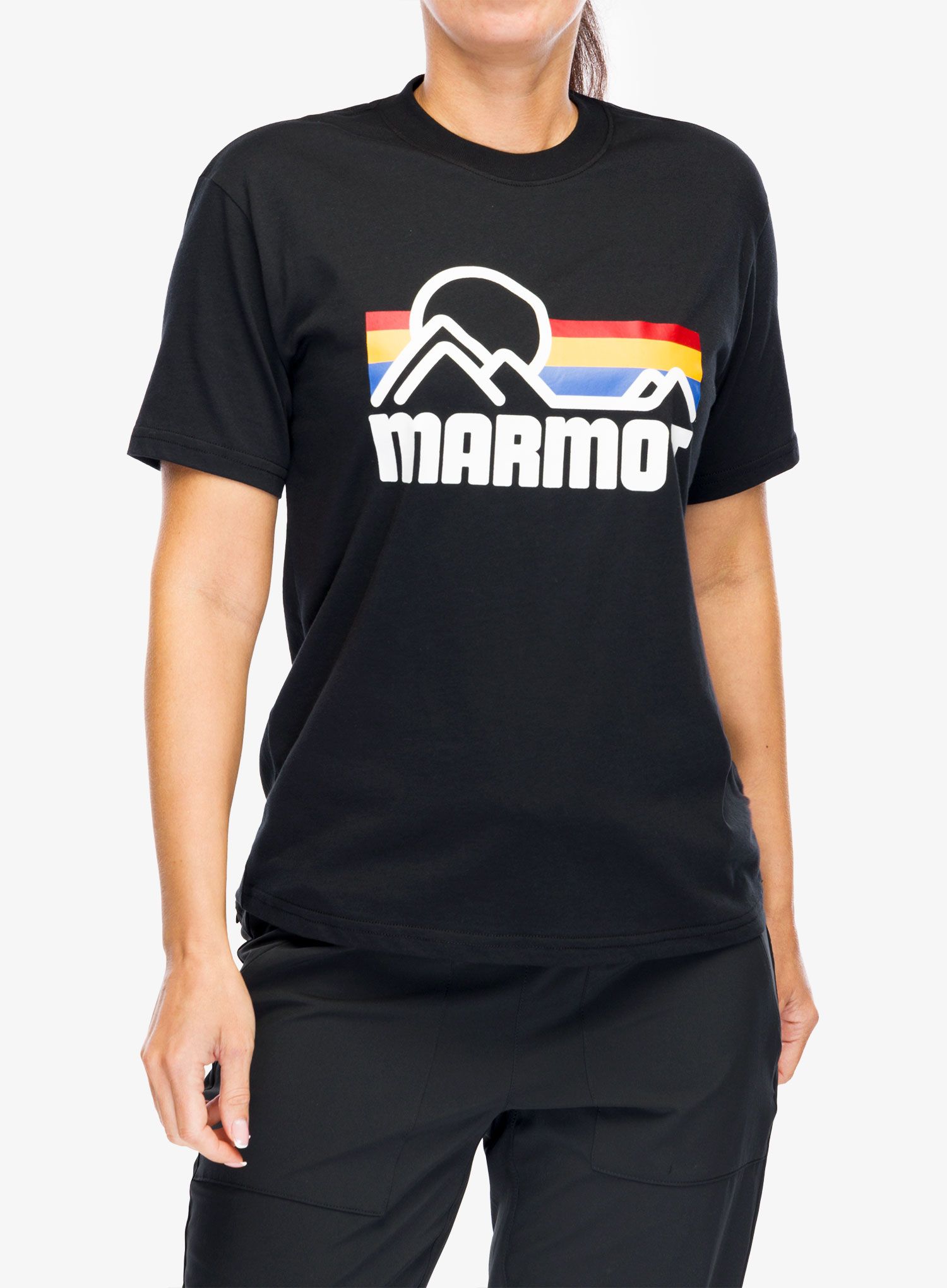 Bavlnené tričko dámske Marmot Coastal Tee SS - black/multi
