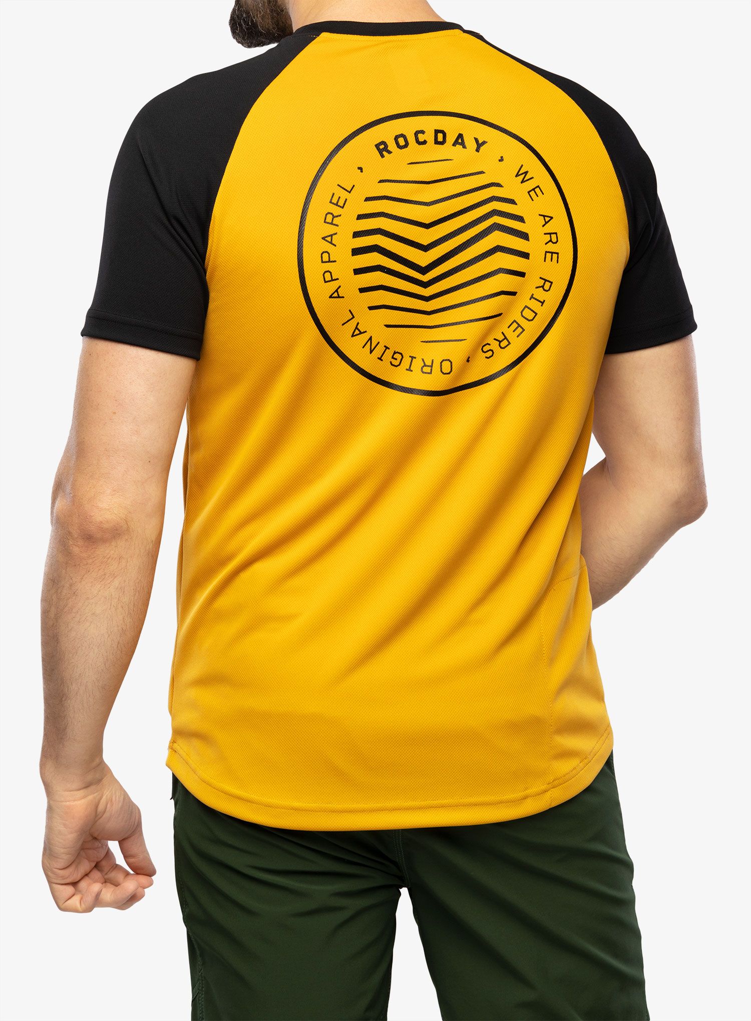 Cyklistické tričko Rocday Gravel - black/yellow