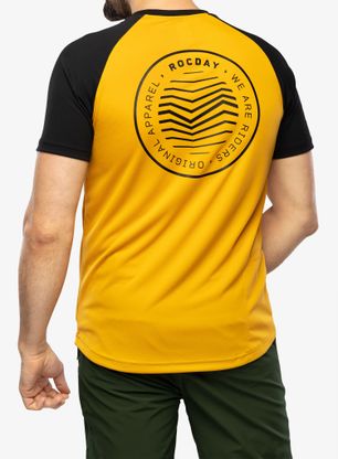 Cyklistické tričko Rocday Gravel - black/yellow