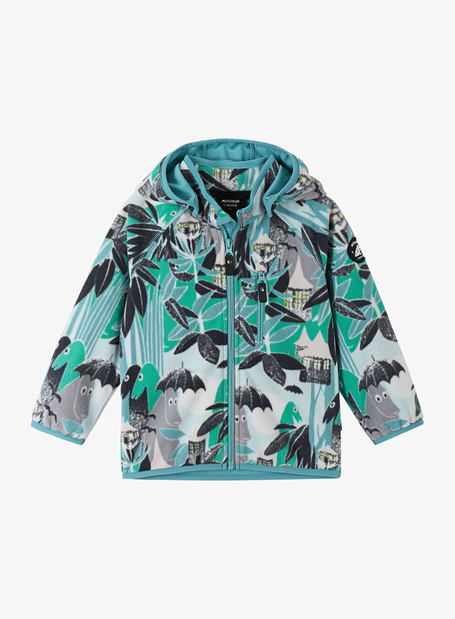 Mikina detská Reima Moomin Vindskydd - green aqua