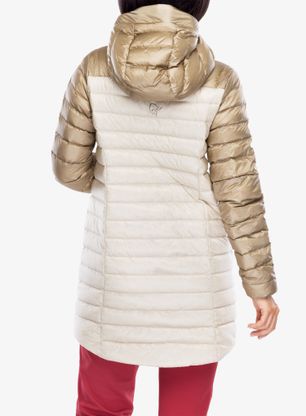 Bunda páperová dámska Norrona Lofoten Down800 Anorak - oatmeal