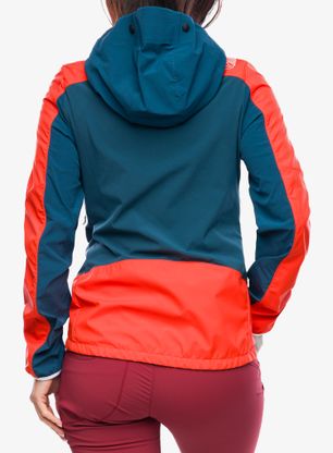 Softshellová bunda dámska La Sportiva Aequilibrium Softshell Jacket - storm blue/cherry tomato