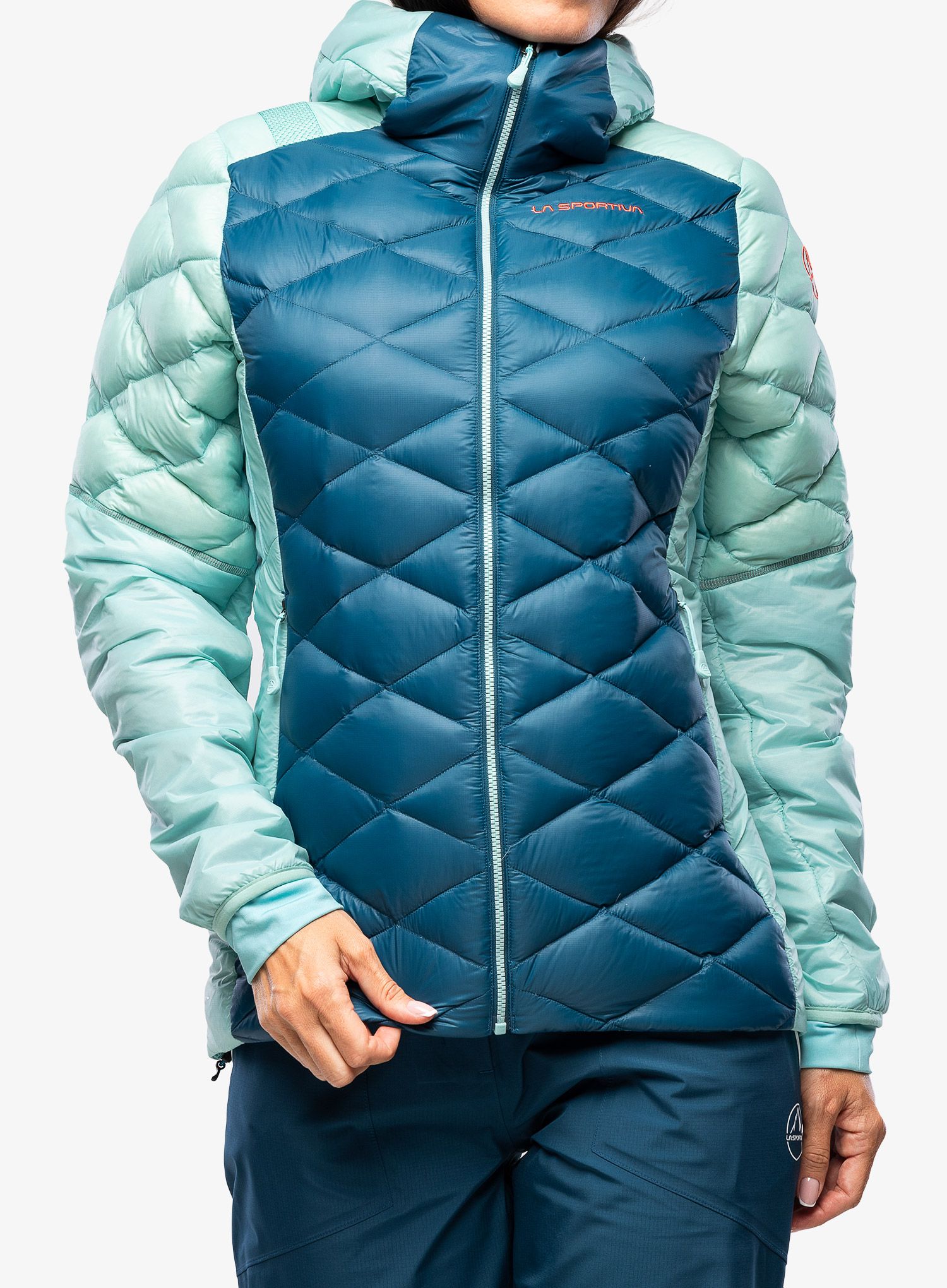 Bunda páperová dámska La Sportiva Aiguille Down Jacket - storm blue/iceberg