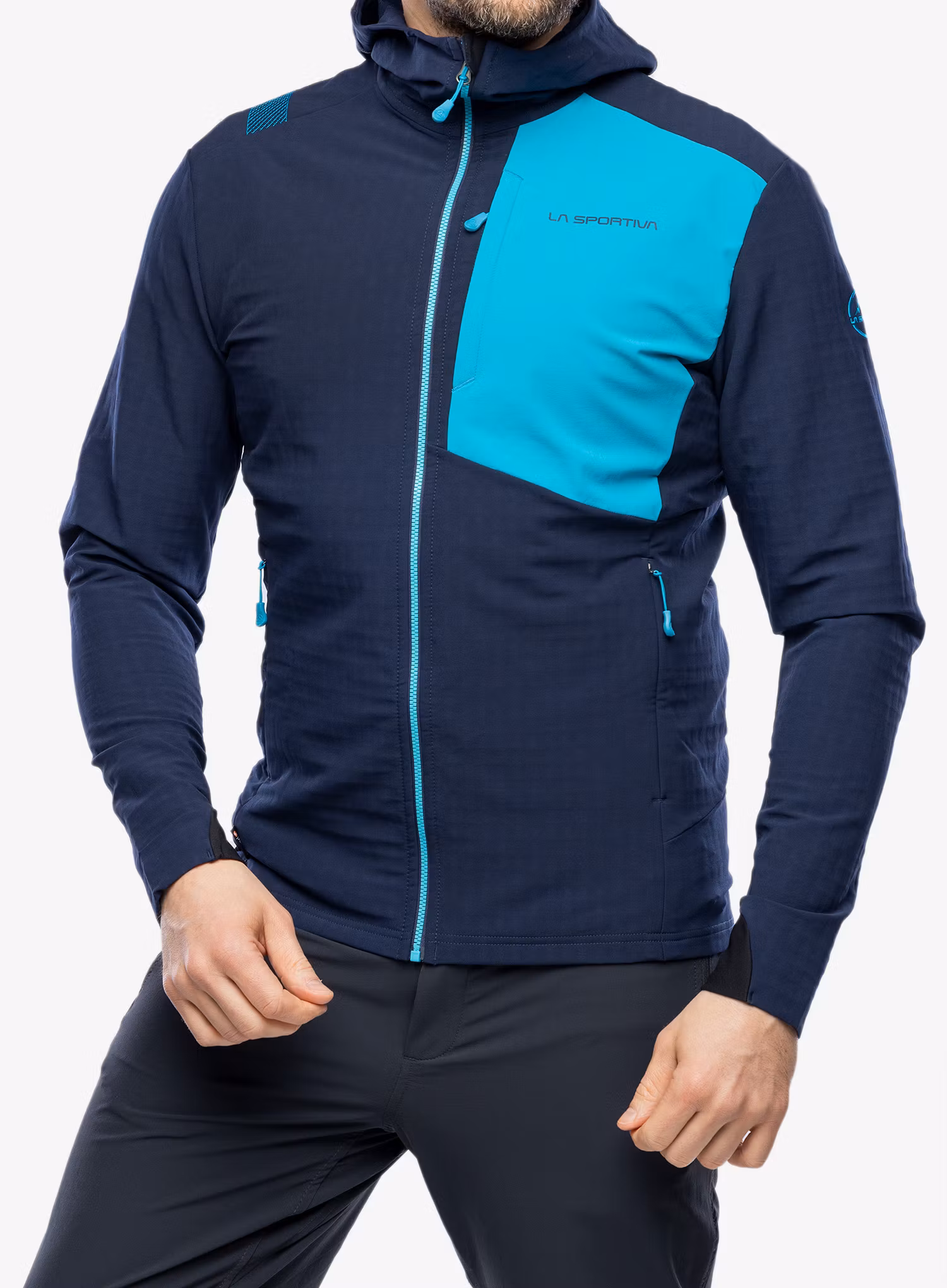 Softshellová bunda La Sportiva Descender Storm Jkt - deep sea/tropic blue