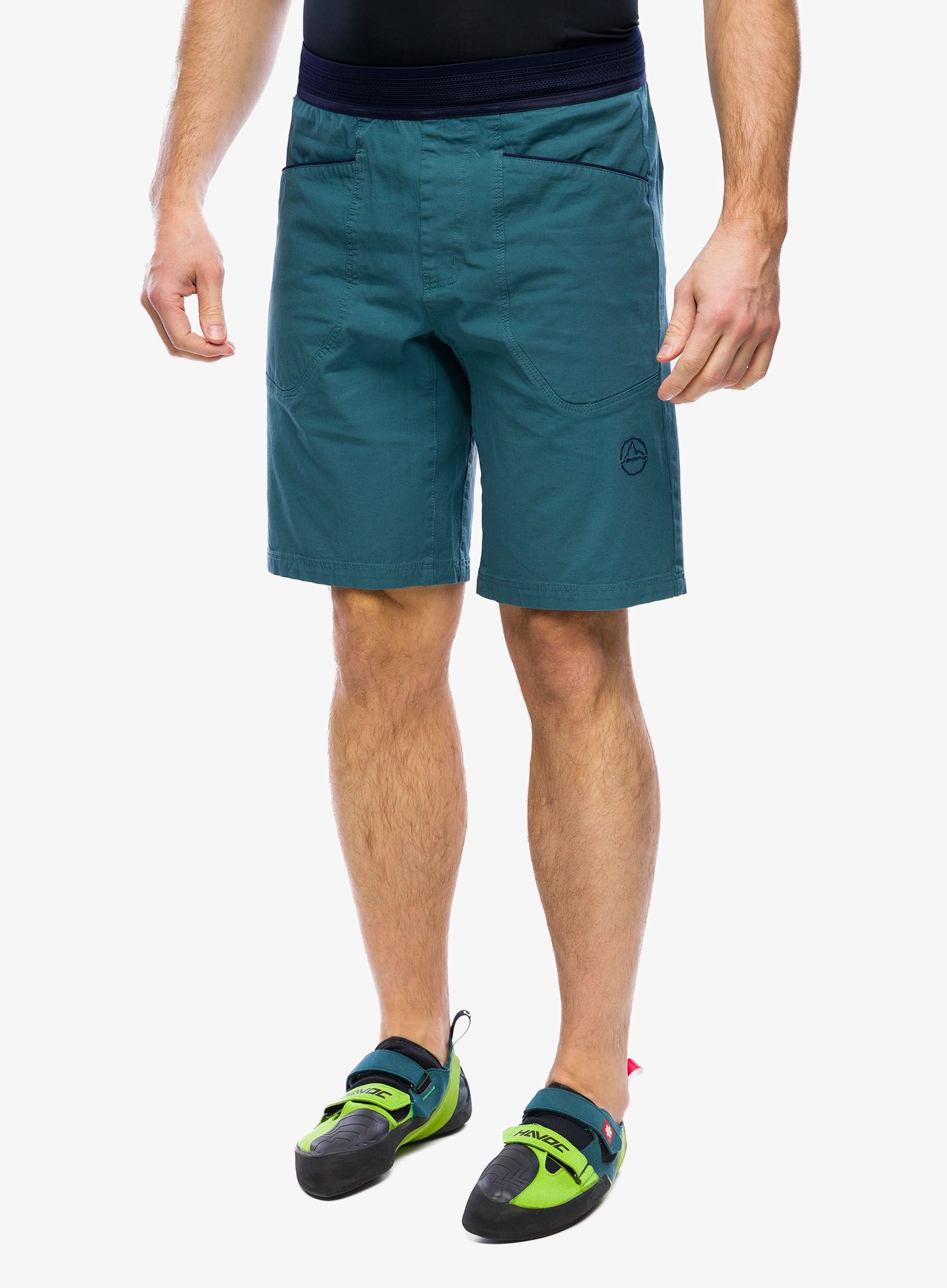 Lezecké kraťasy La Sportiva Flatanger Short - hurricane/deep sea