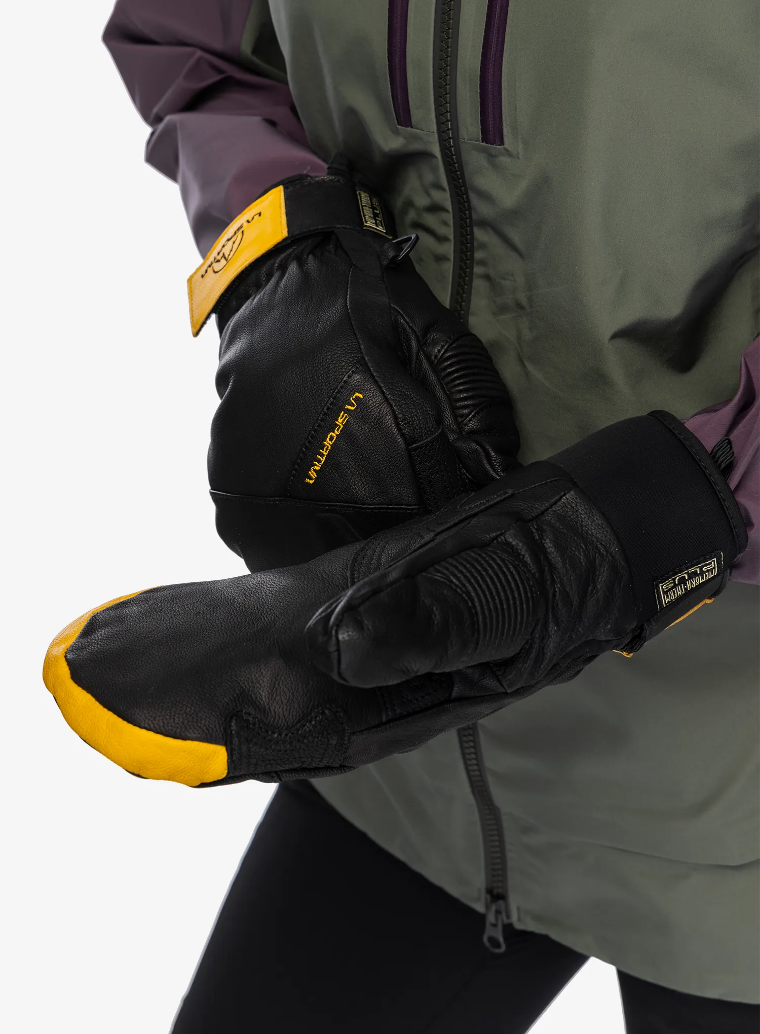 Palčiaky La Sportiva Free Touring Mittens - black/yellow